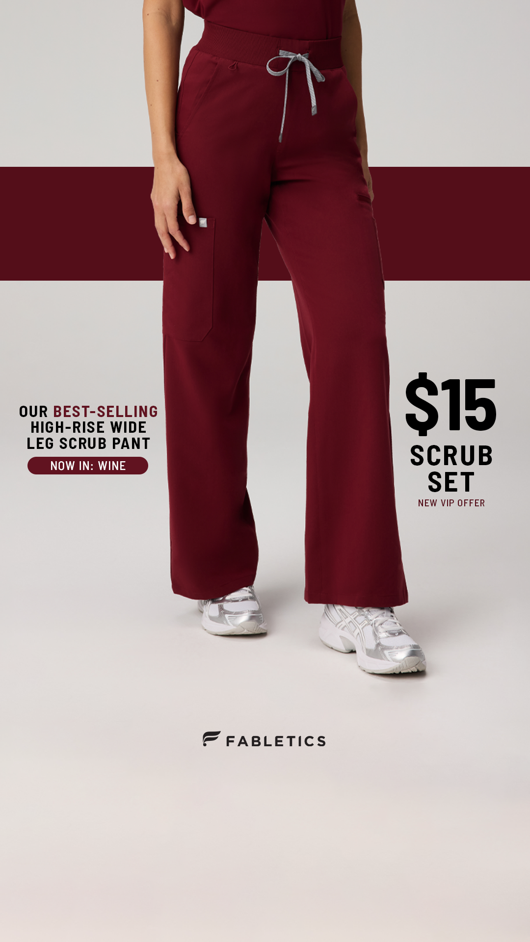 Fabletics Scrubs Facebook ad