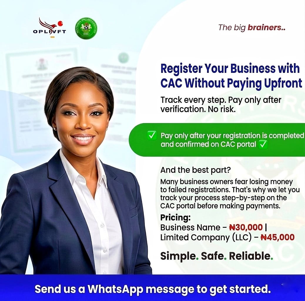 Oplivft Business Development Services Ltd Facebook ad: Kindly send us a DM to