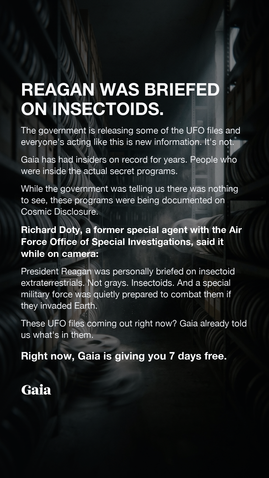 Gaia Facebook ad