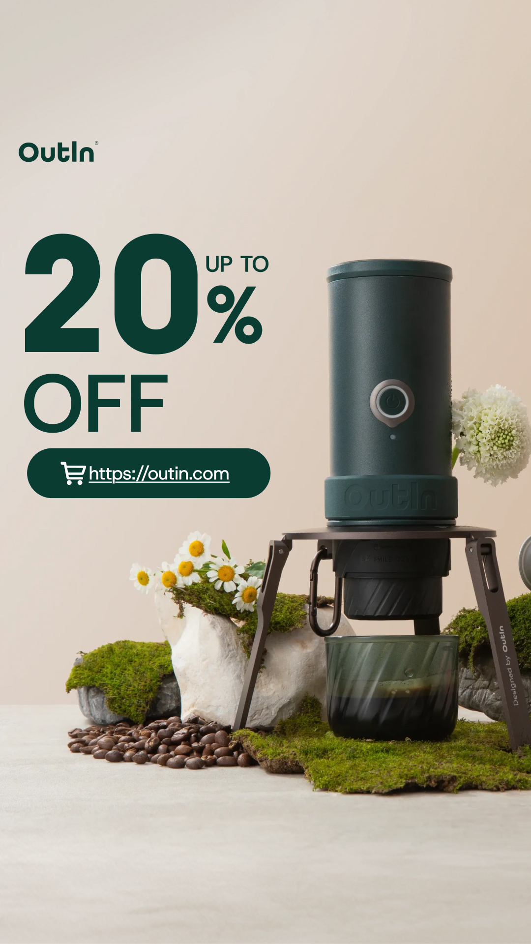 Outin Portable Electric Espresso Machine Facebook ad