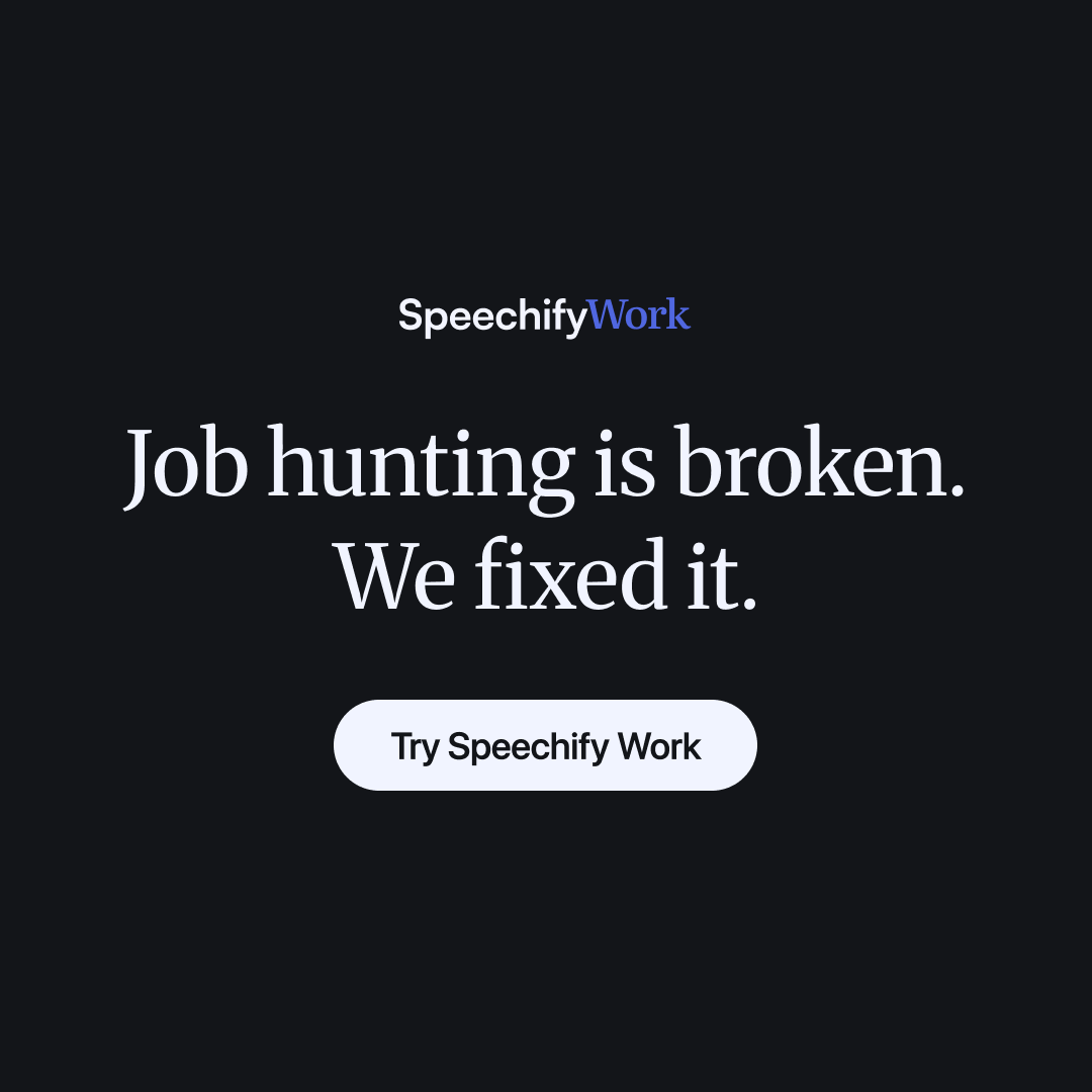 Speechify Facebook ad