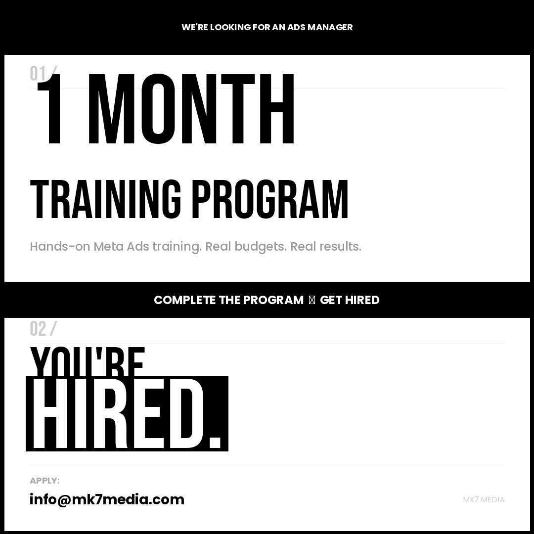 Mk7 Media Facebook ad: Become an Ad Manager
