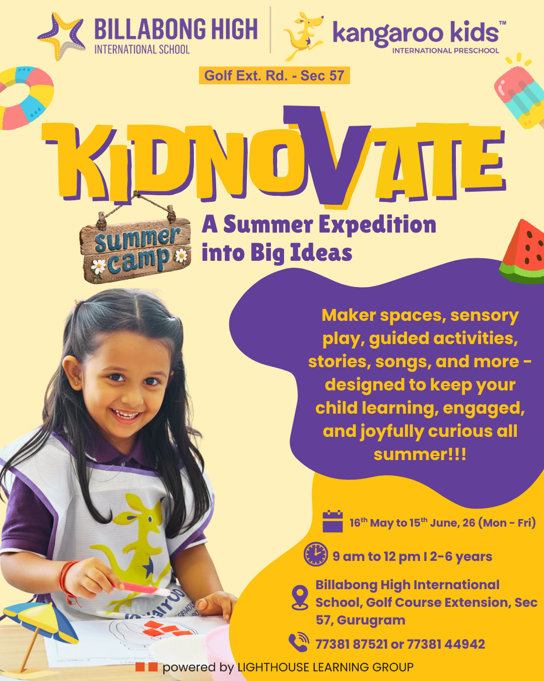 Billabong High International School, Gurugram Facebook ad: Enrol your little explorer today!