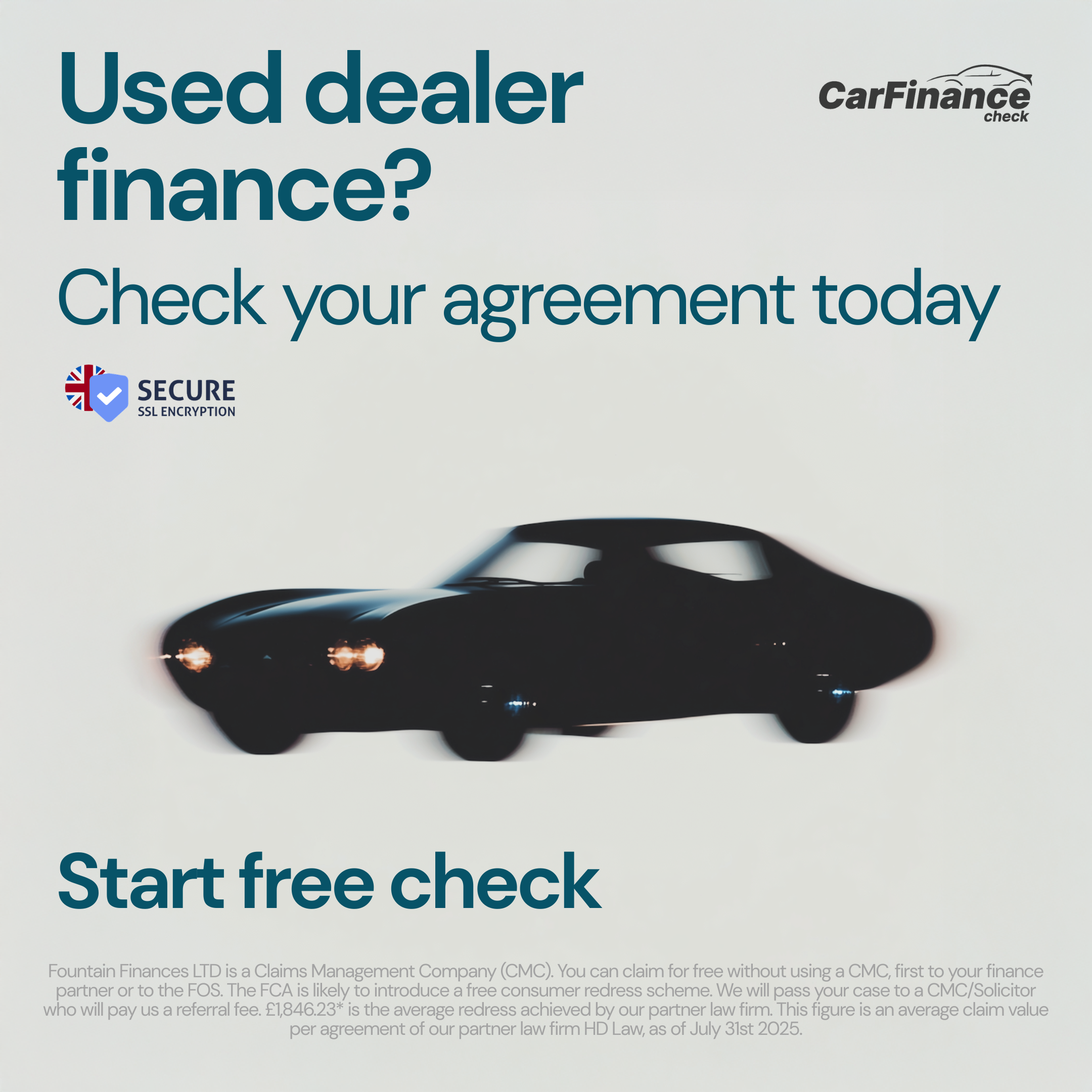 CarFinance Check Facebook ad from Mar 20, 2026