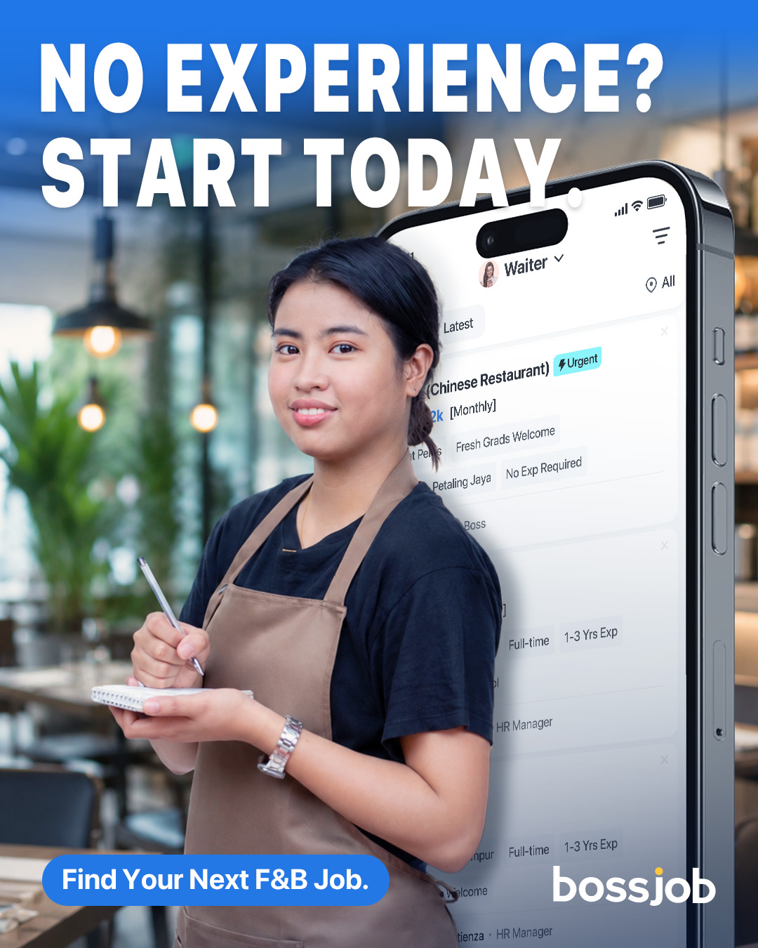 Bossjob Malaysia Facebook ad: Get Hired Faster