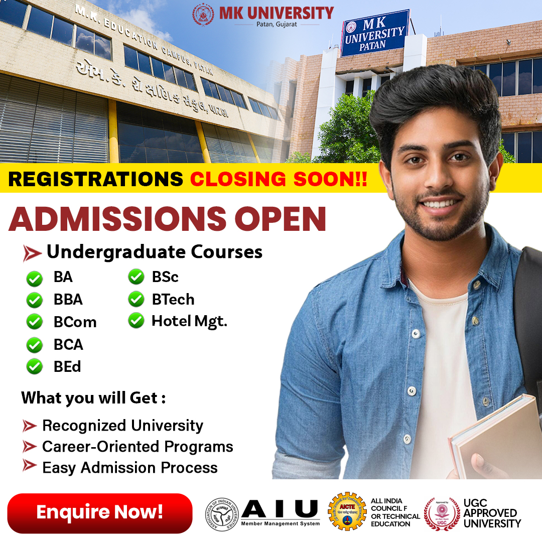 MK University Patan Facebook ad
