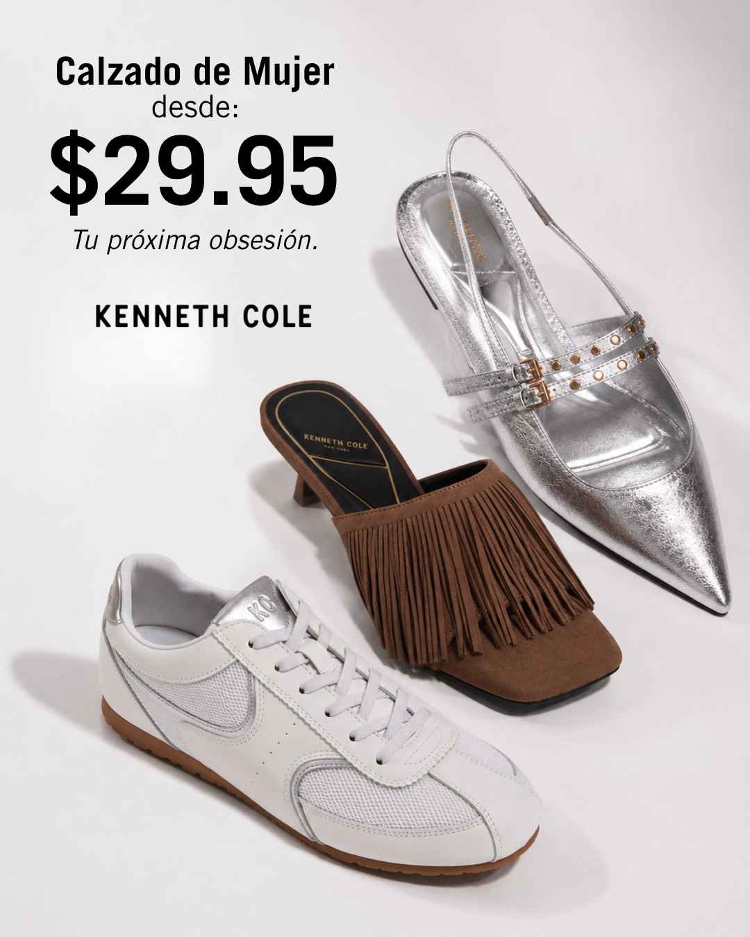 Kenneth Cole El Salvador Facebook ad: Calzado desde $29.95