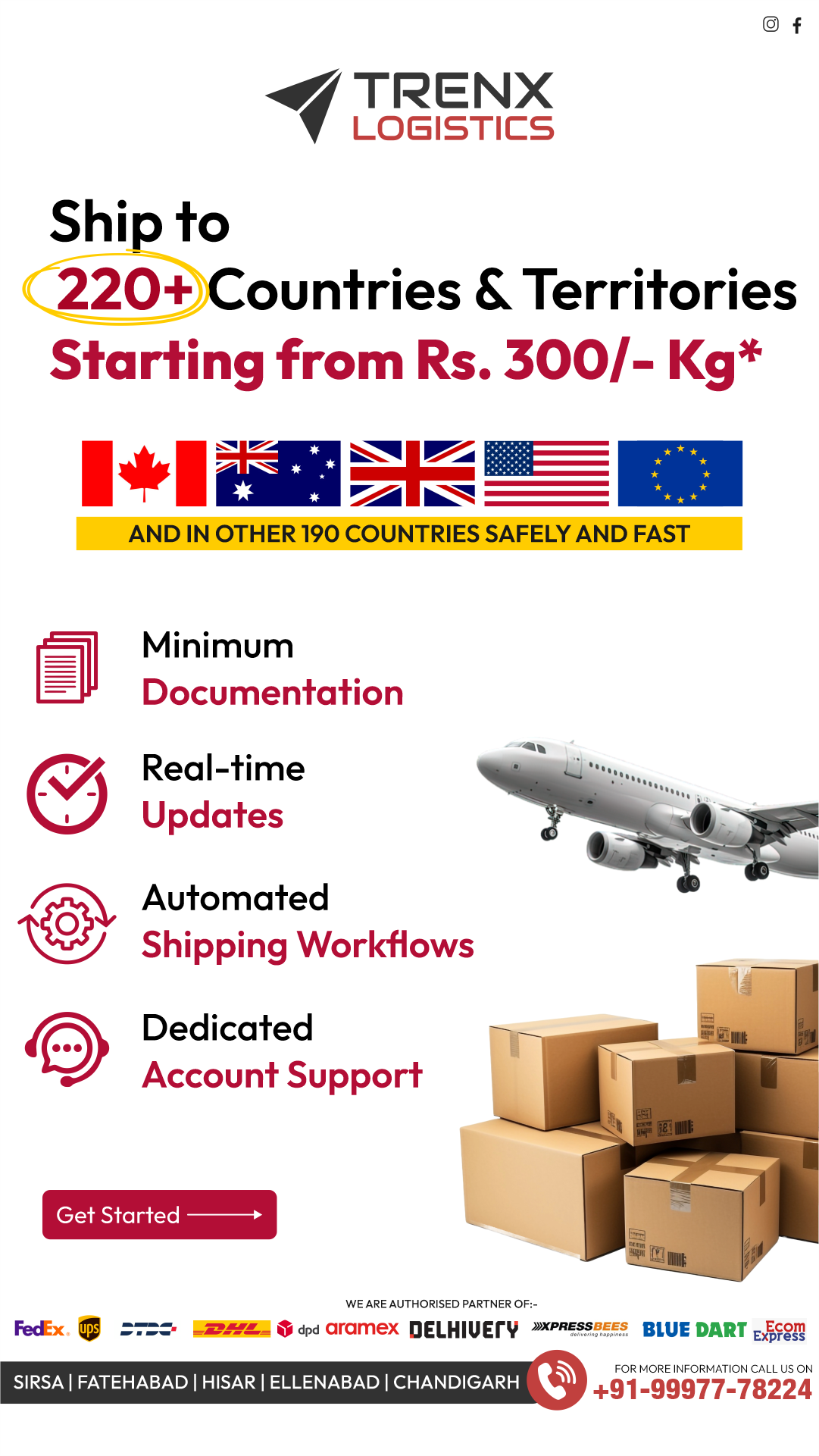 Trenx Logistics Facebook ad from Mar 16, 2026