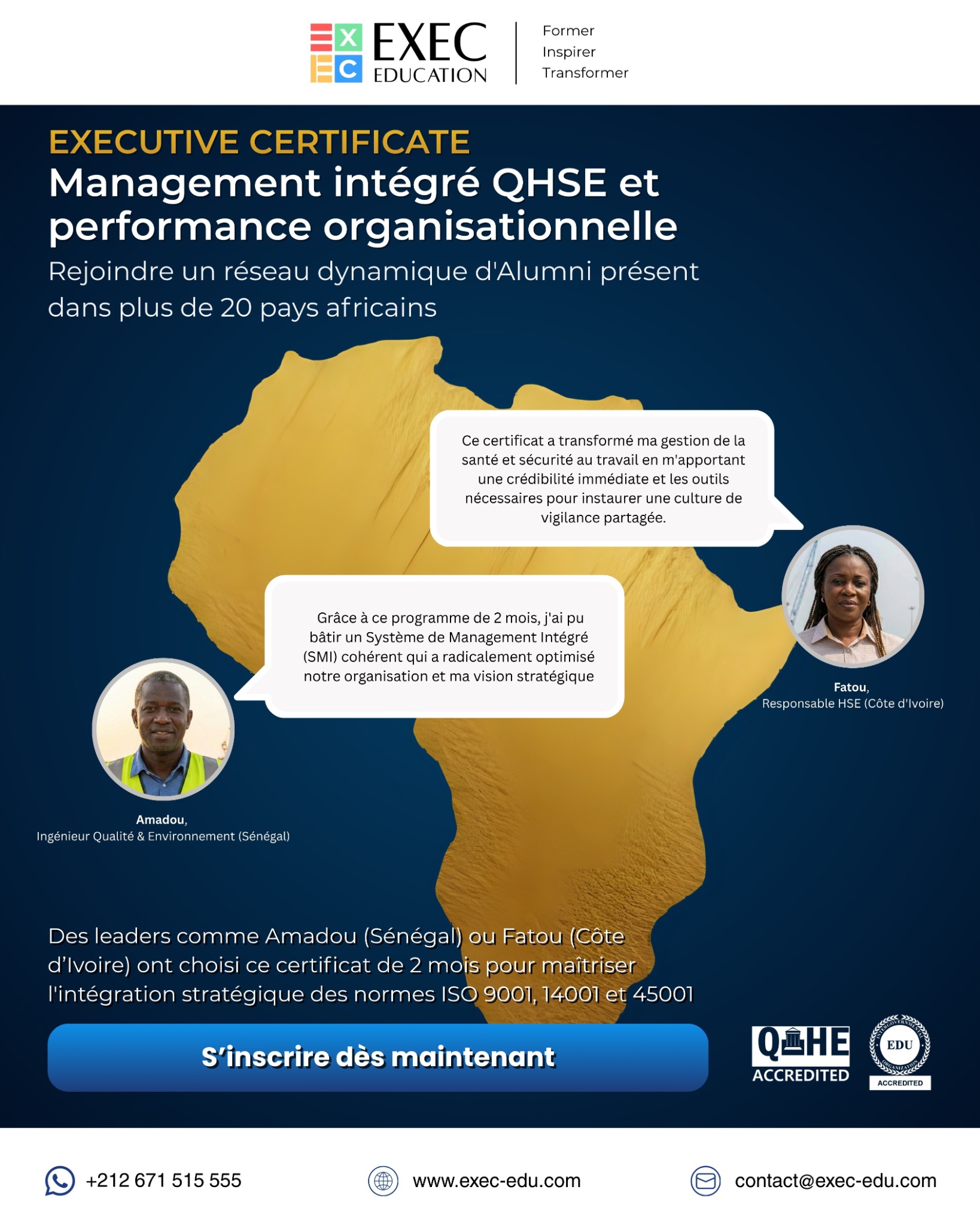 EXEC Education Facebook ad: Executive Certificate Management intégré QHSE et…