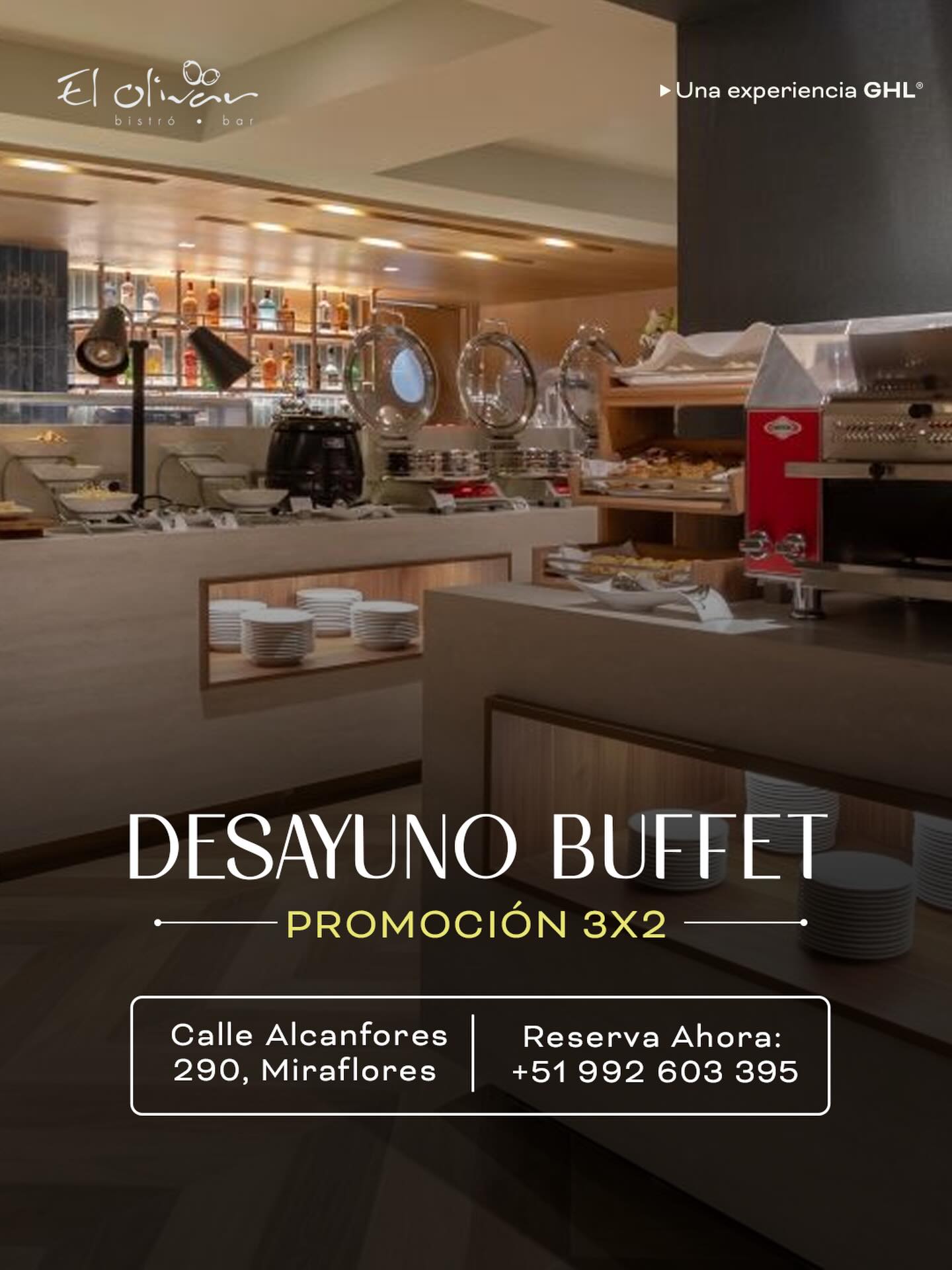 Sonesta Hotel Miraflores Facebook ad: Desayuna en el corazón de Miraflores…