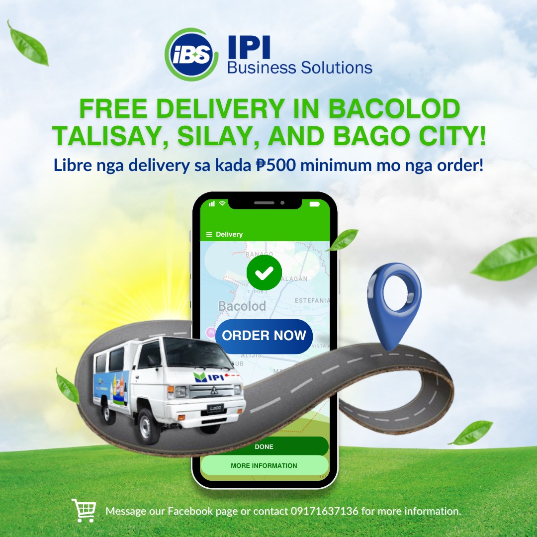IPI Business Solutions Facebook ad: FREE DELIVERY ALERT, BACOLOD!