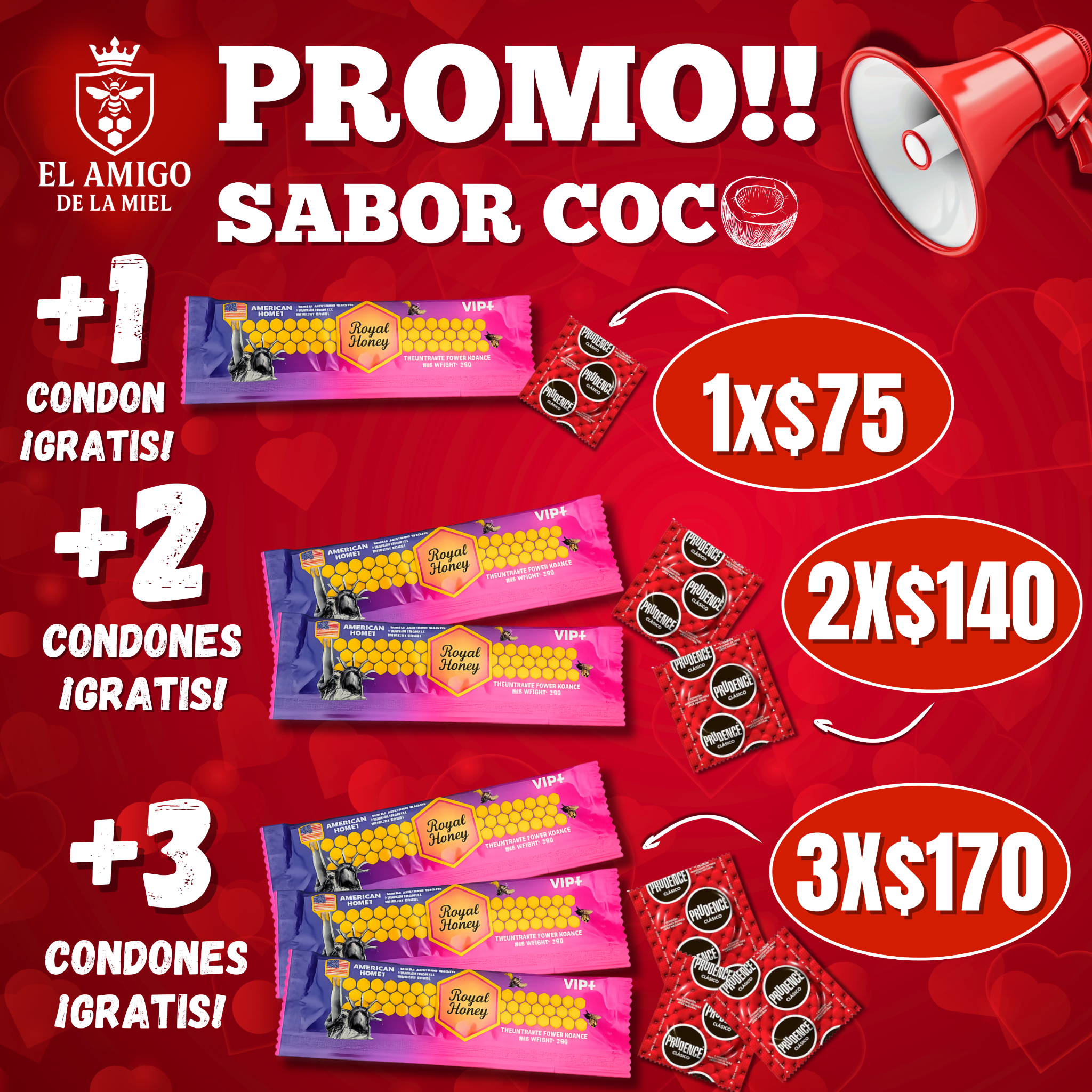El Amigo de la Miel Facebook ad: ¡PROMO ACTIVA! 3 MIELES + 3 GLOBITOS X $170