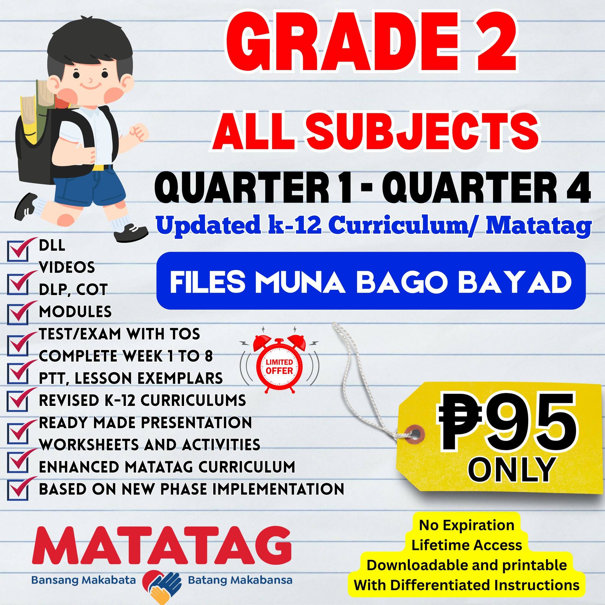 Teacher's Essentials Facebook ad: GRADE 2 ALL SUBJECTS, COMPLETE TEACHING PACKAGE!