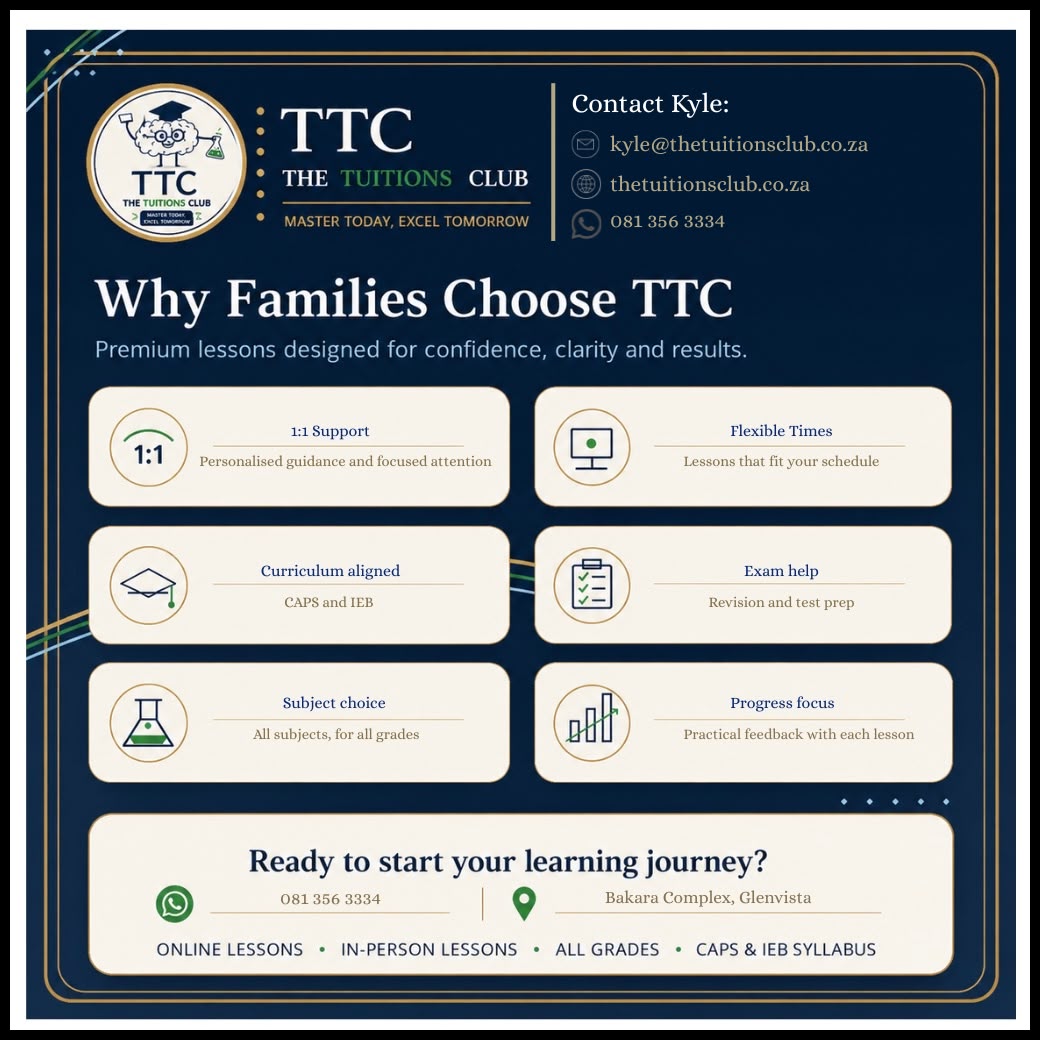The Tuitions Club Facebook ad: Every learner deserves the opportunity to succeed.