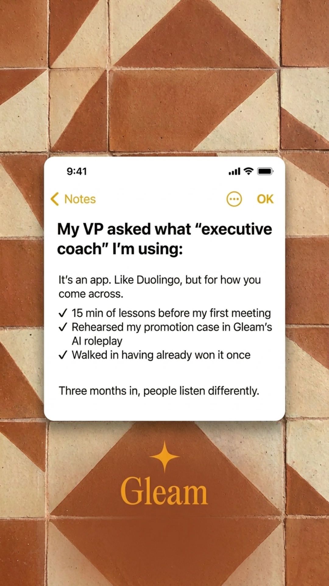 Gleam App Facebook ad