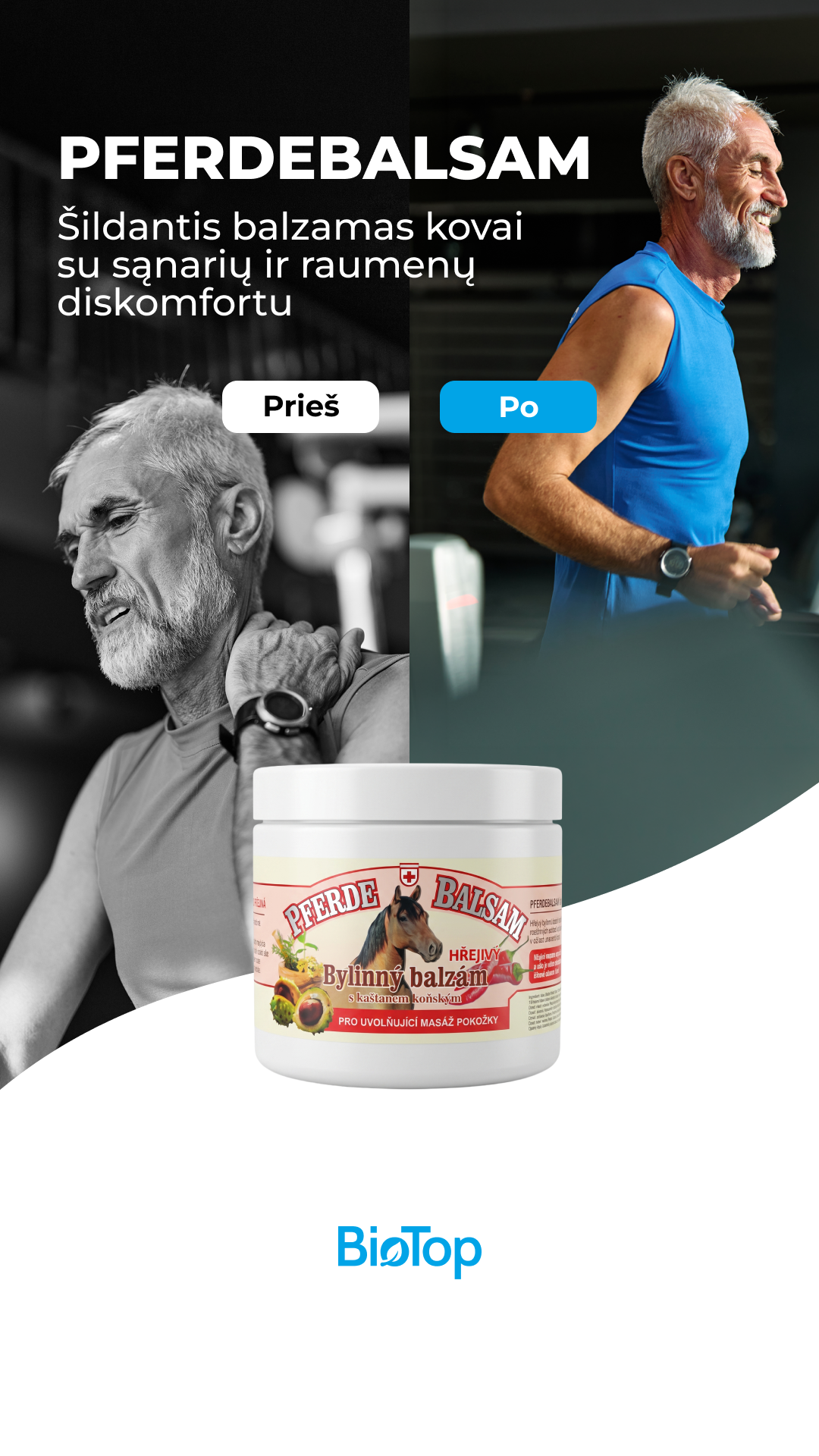 BioTop Facebook ad: 20% NUOLAIDA: Greitas šildantis efektas pavargusiam kūnui