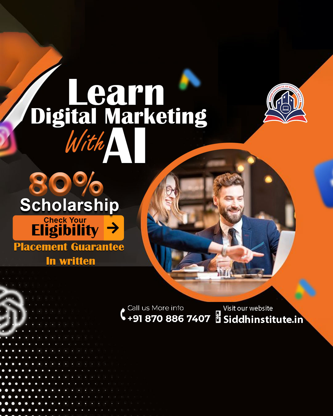 Siddhi Institute Of Digital Skills Facebook ad: Become a Digital Marketer