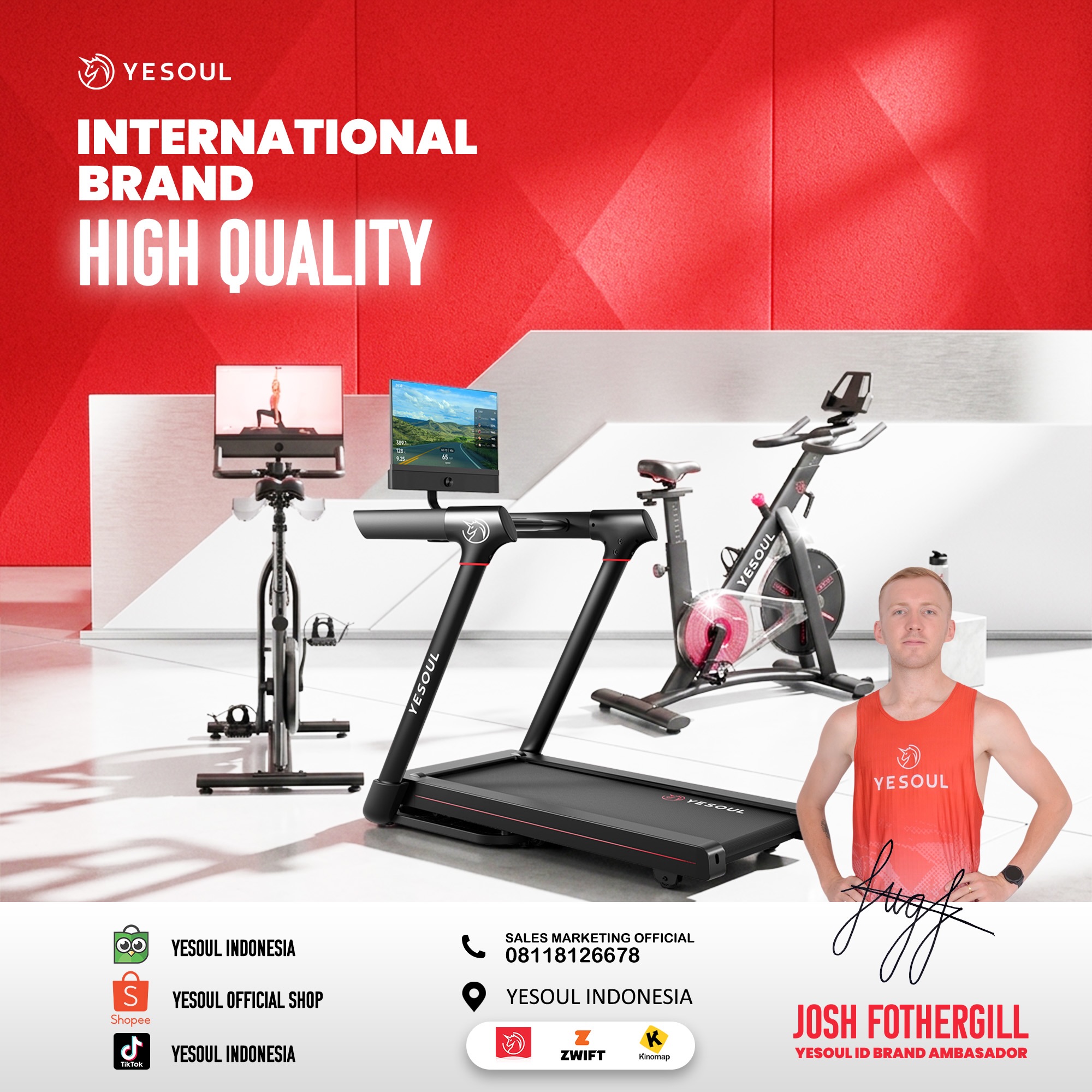 Yesoul Indonesia Facebook ad: Home Gym Era with @yesoul.id