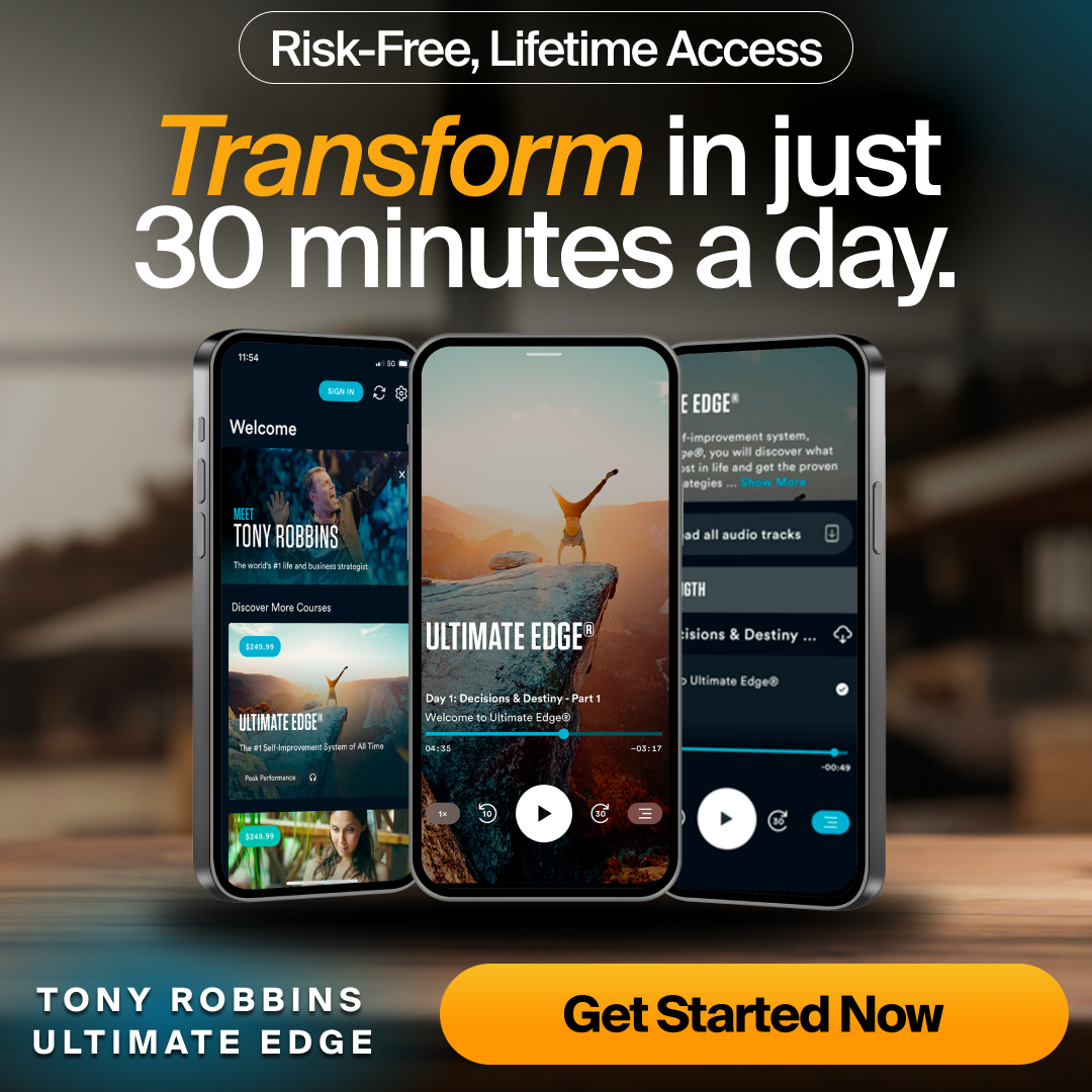 Tony Robbins Facebook ad from Jul 27, 2026