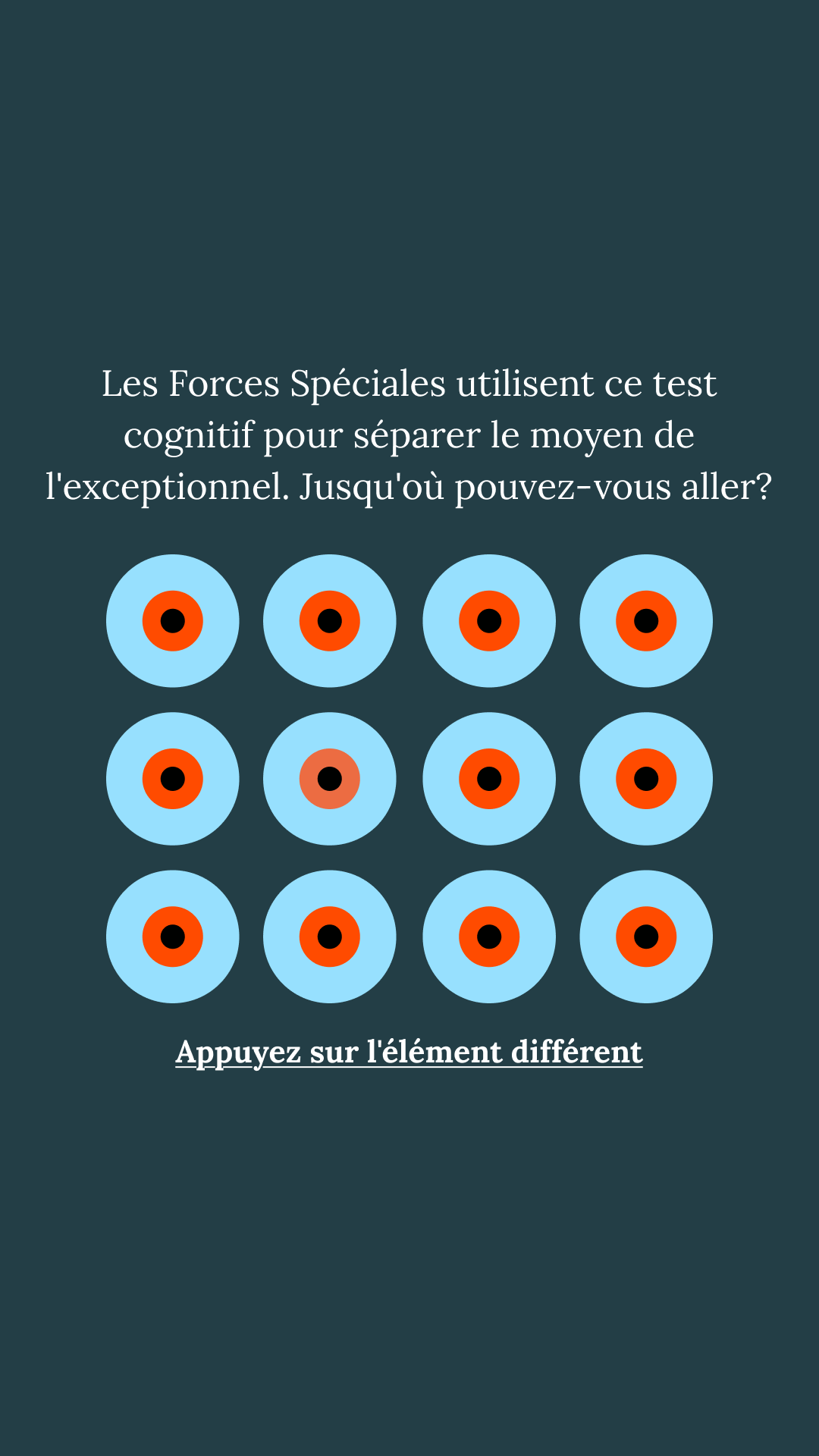 International IQ test Facebook ad