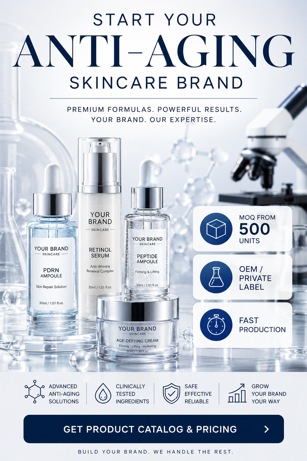 Nebula Cosmetic Facebook ad: Launch Your Own Anti-Aging Skincare Brand