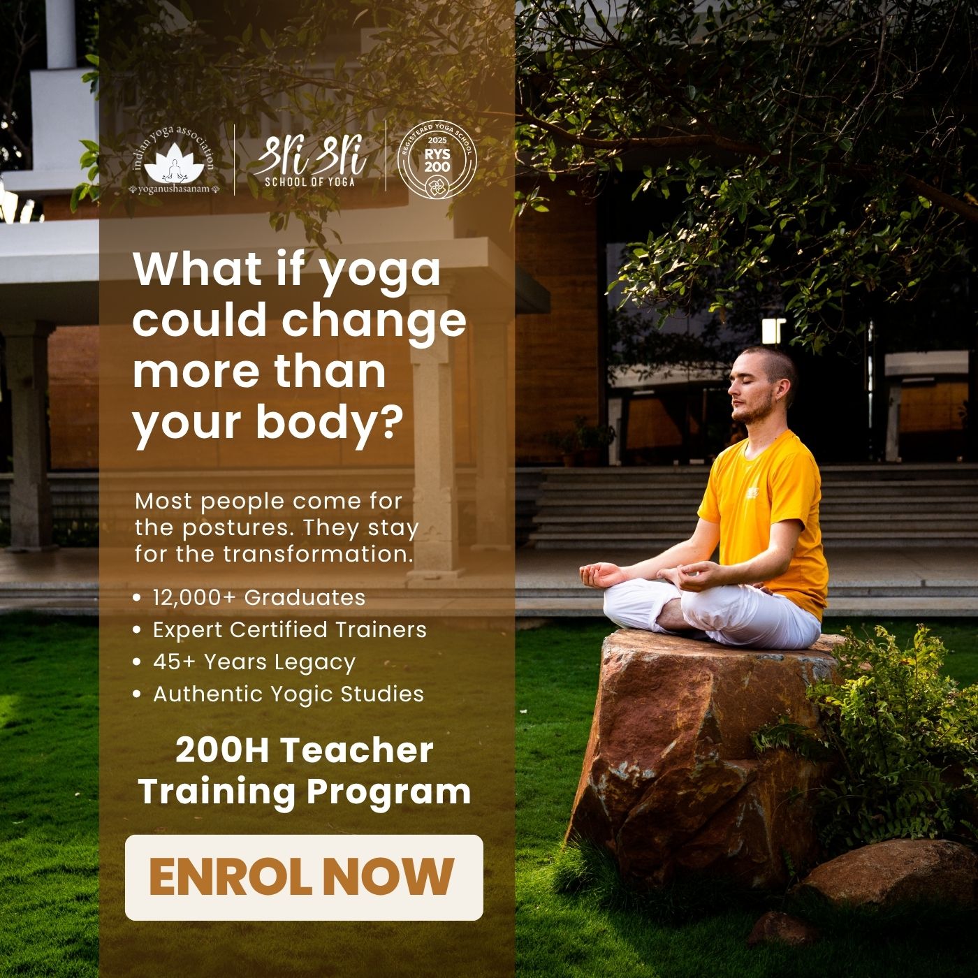 Sri Sri School of Yoga - Yoga Teacher Training Facebook ad