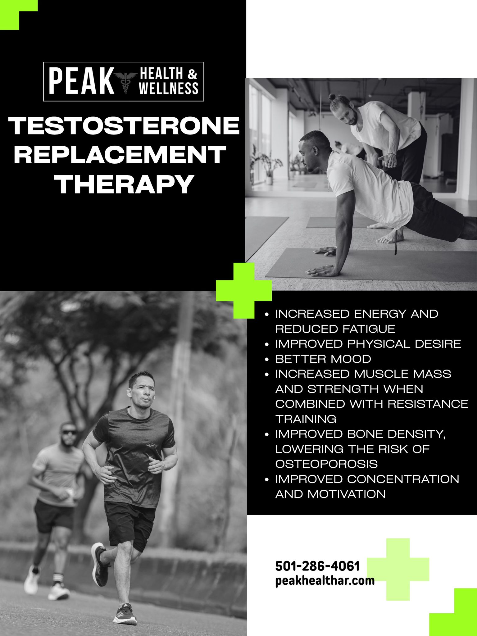 Peak Health & Wellness Facebook ad: Our TRT program is simple.