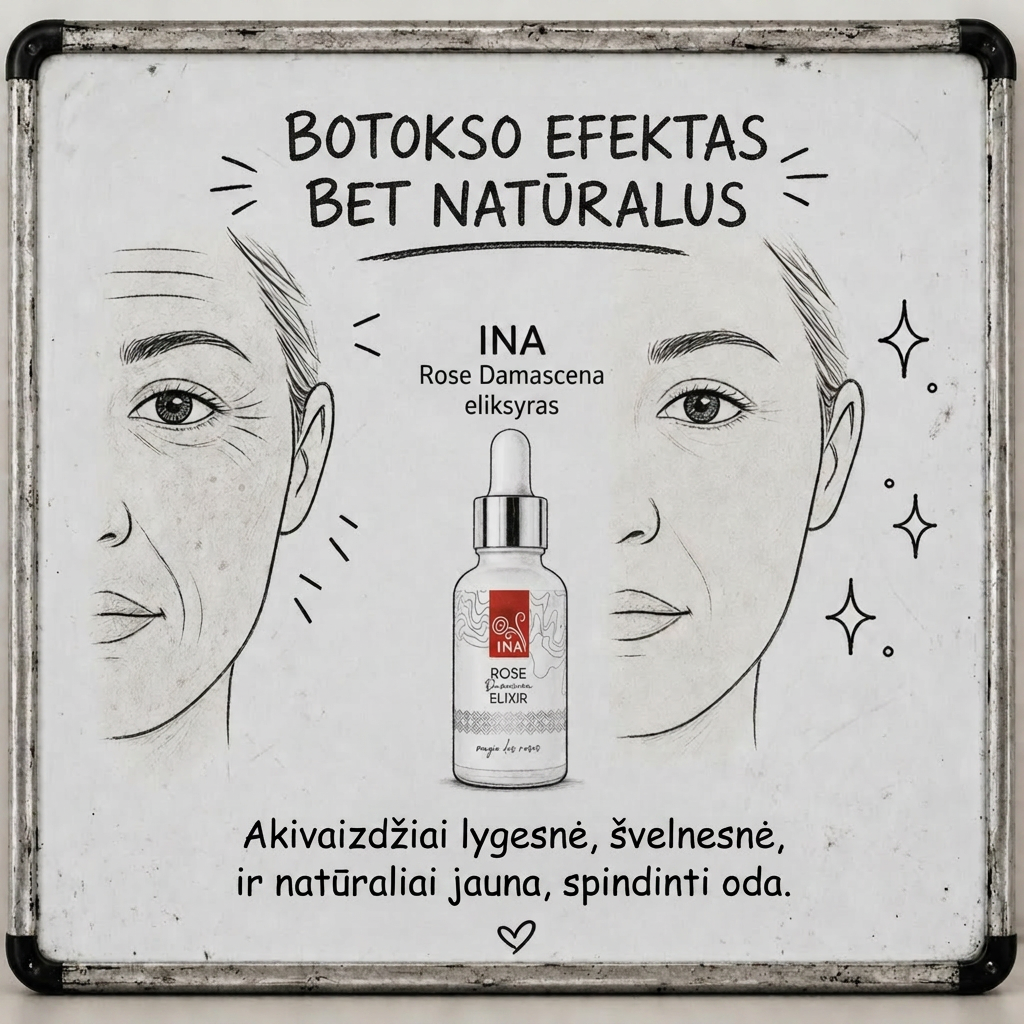 InaEssentials.lt - Šeimos Organinė Kosmetika Facebook ad: Botokso efektas, tik naturalus