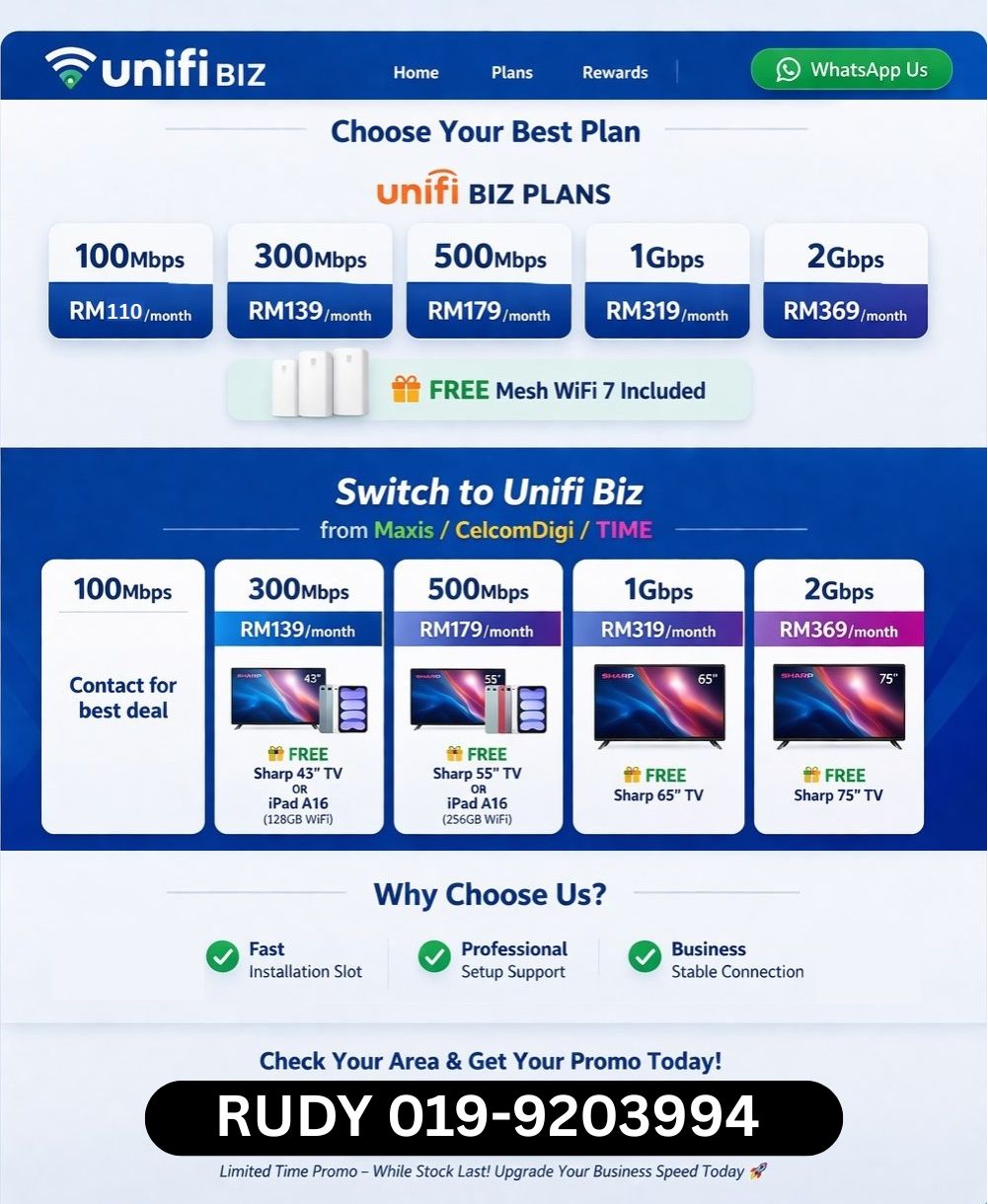 Unifi Fibre Registration Facebook ad