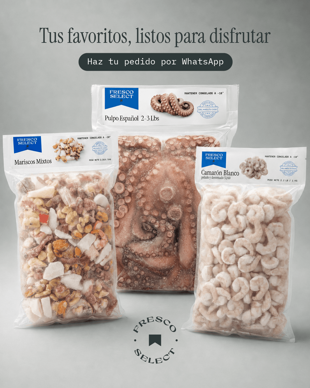 Frescoselect Facebook ad: Tus favoritos del mar, con la calidad premium…