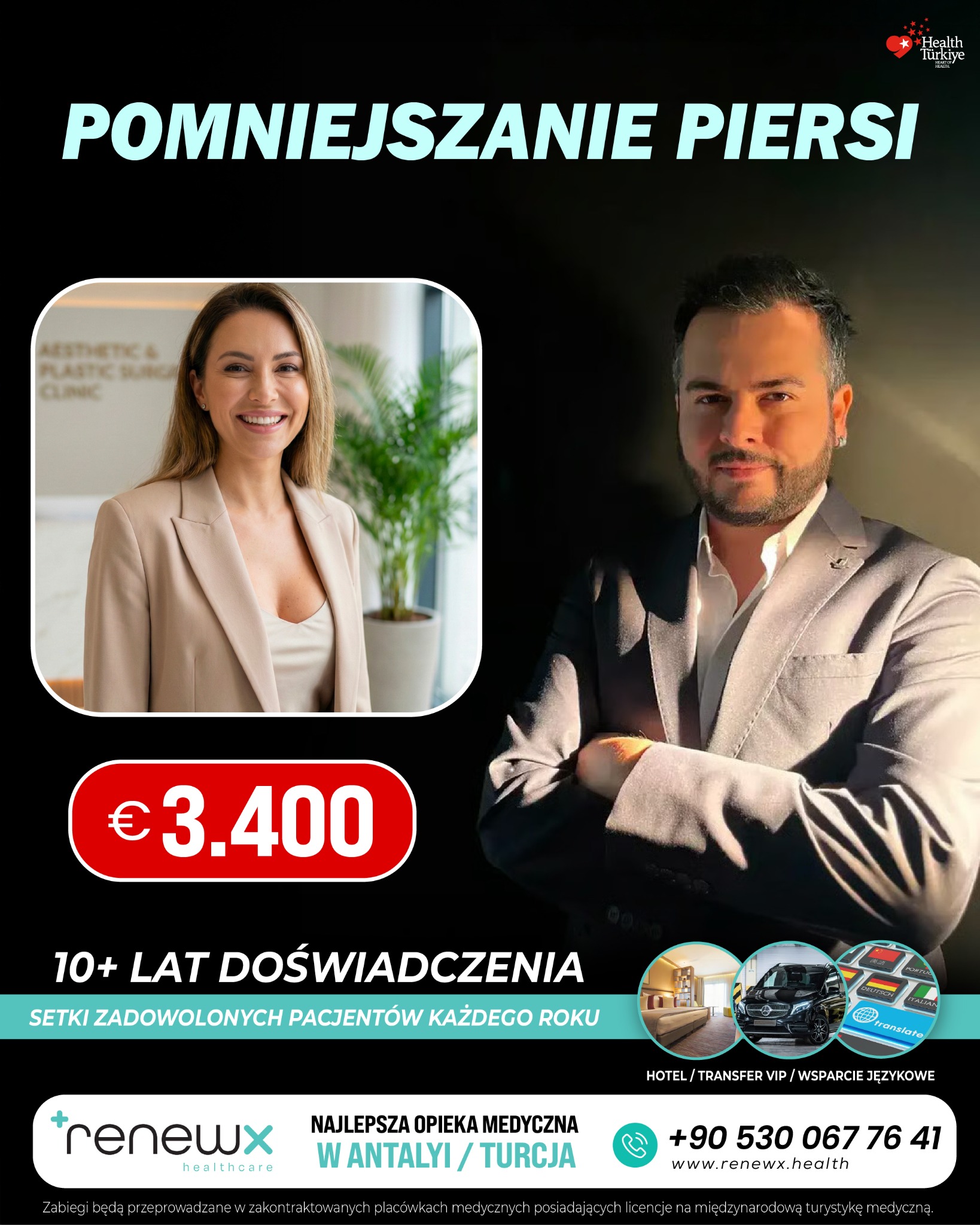 RenewX Health Facebook ad: Najlepsze Usługi Medyczne Turcja / Antalya