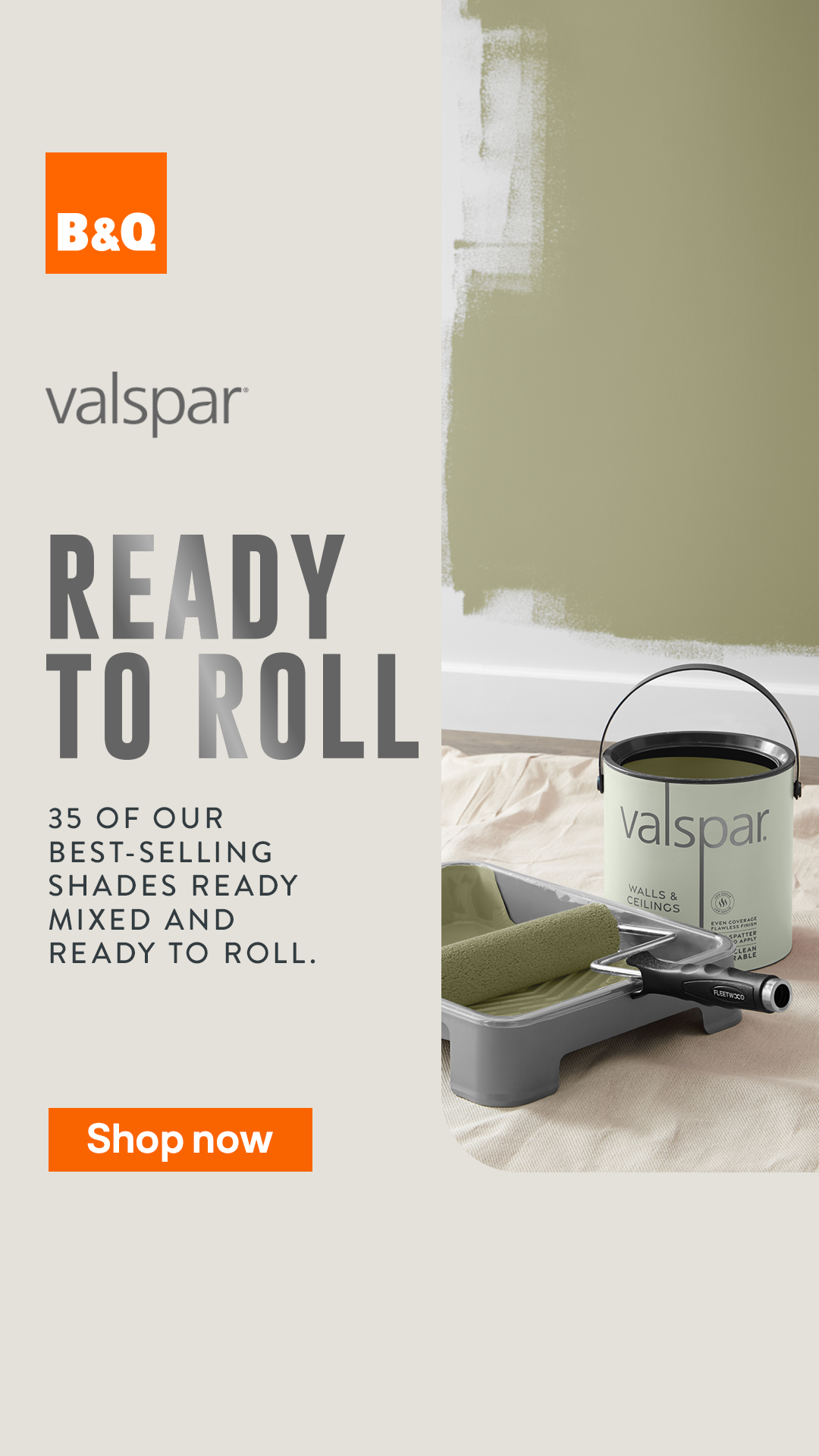 B&Q Facebook ad: Valspar's New Ready Mix Range