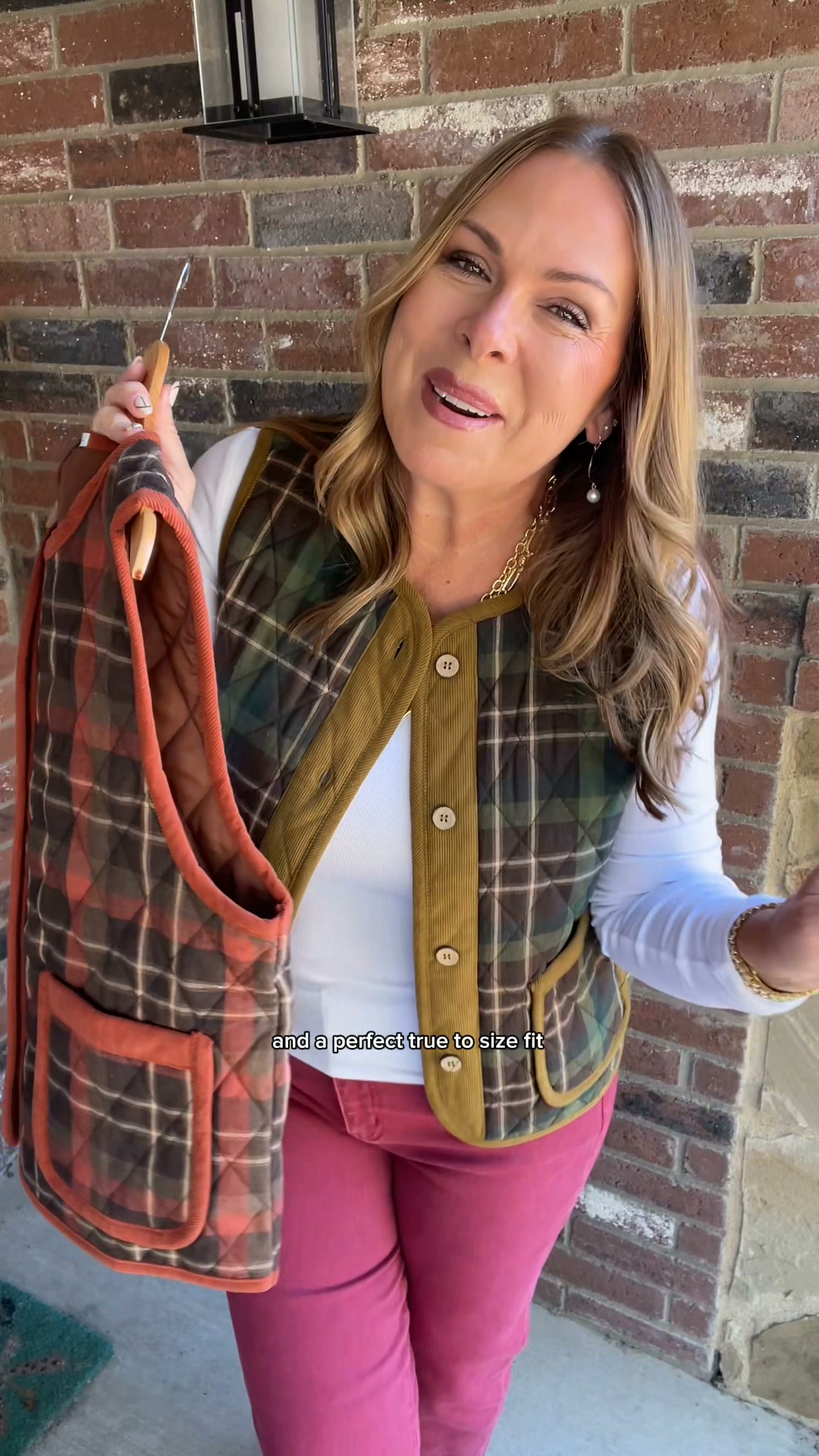 Filly Flair Facebook ad: $44 Quilted Plaid Vest