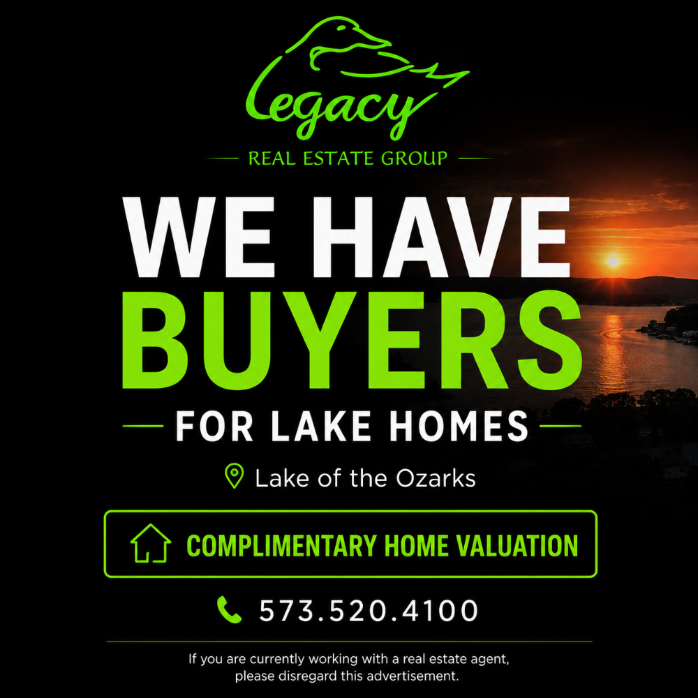 Legacy Real Estate Group - Lake Ozark Facebook ad from Aug 10, 2026