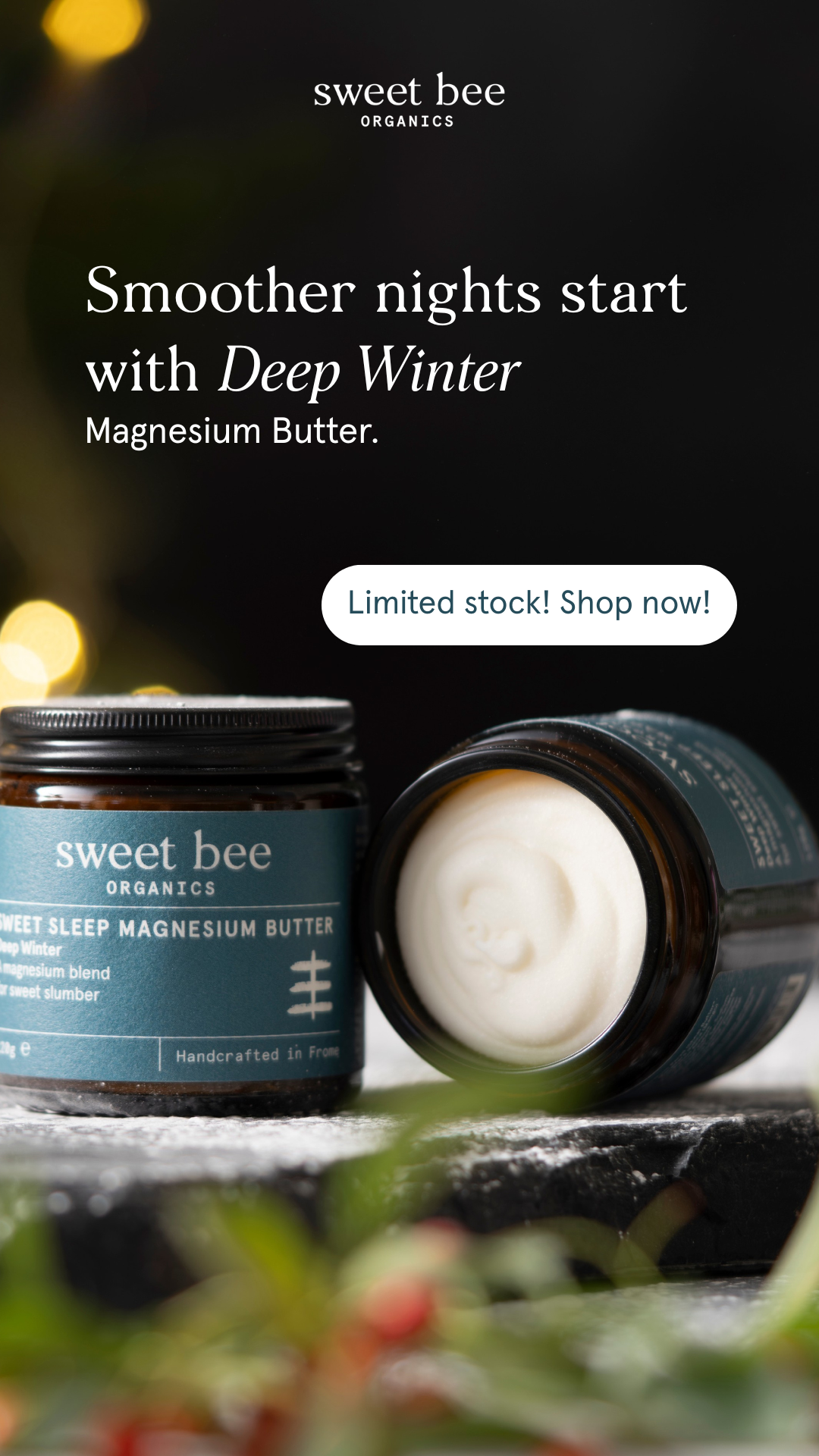 Sweet Bee Organics Facebook ad