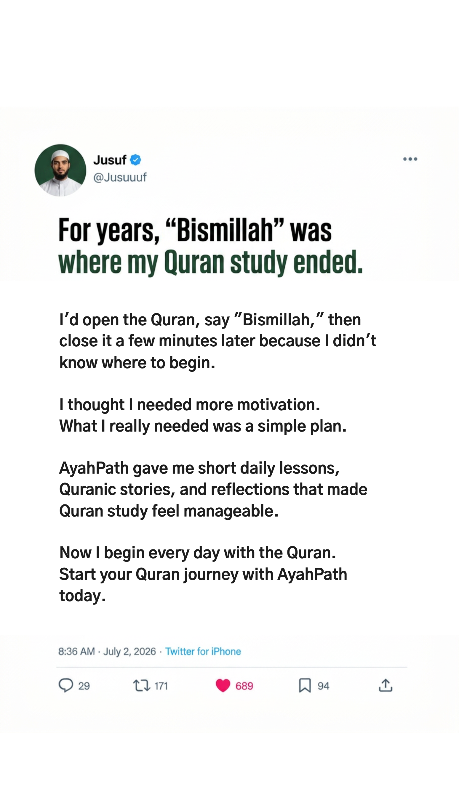 Imam Advice Daily Facebook ad