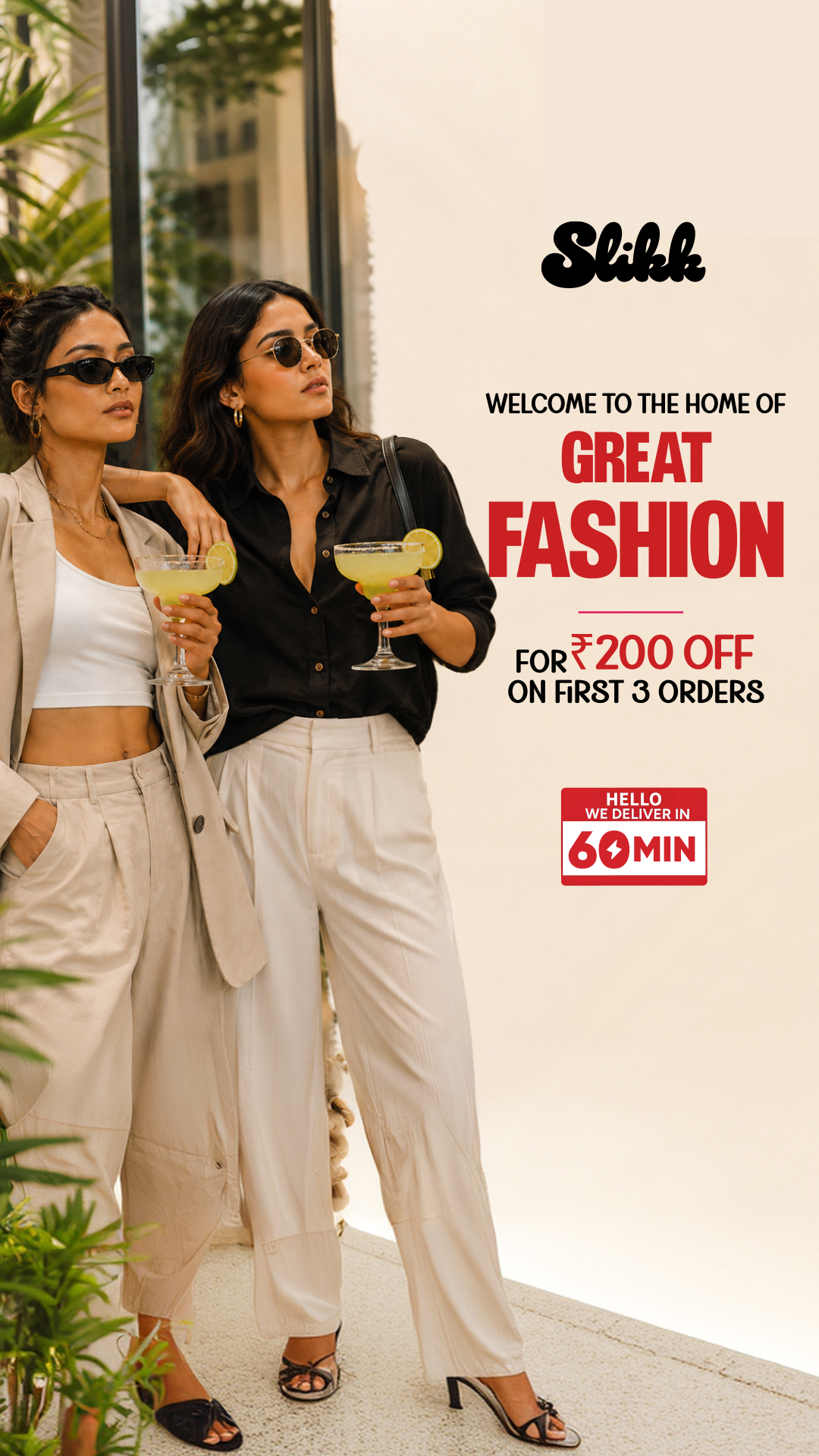 Slikk: Fashion in 60 Mins Facebook ad