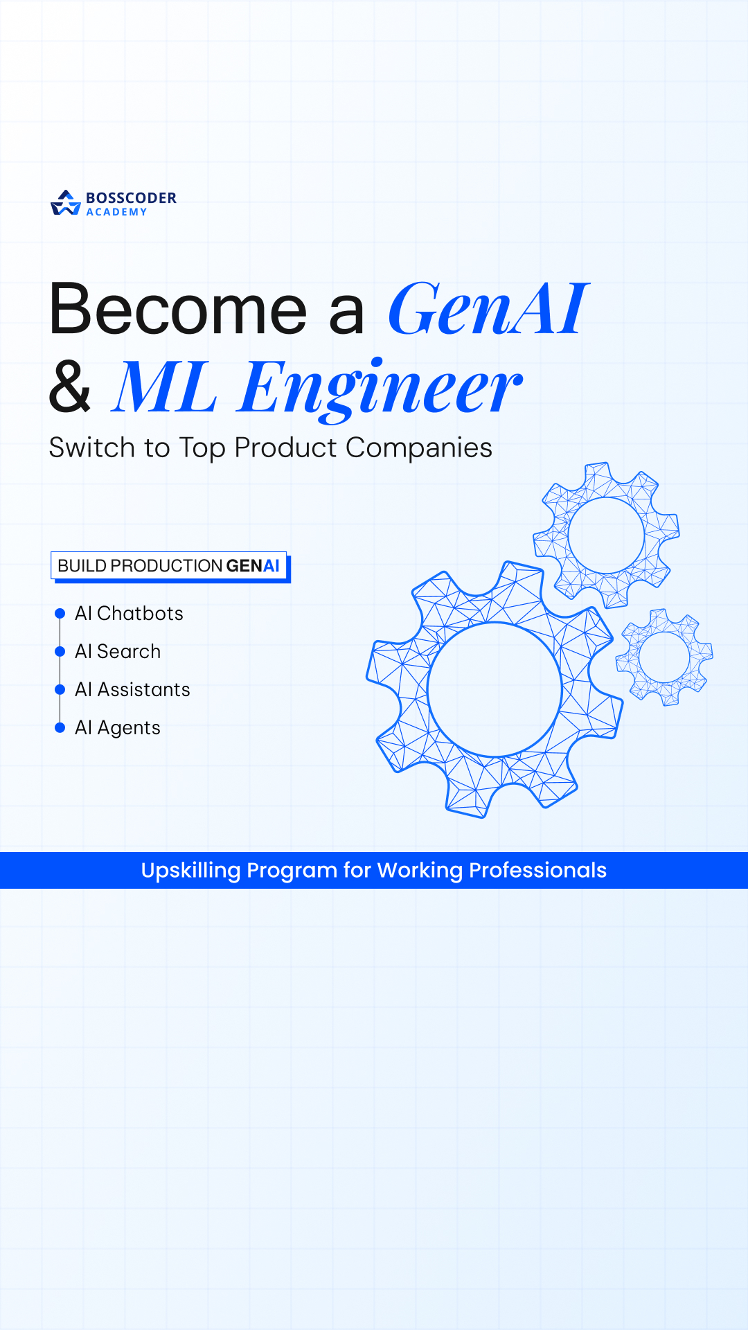 Upskill with Bosscoder Facebook ad