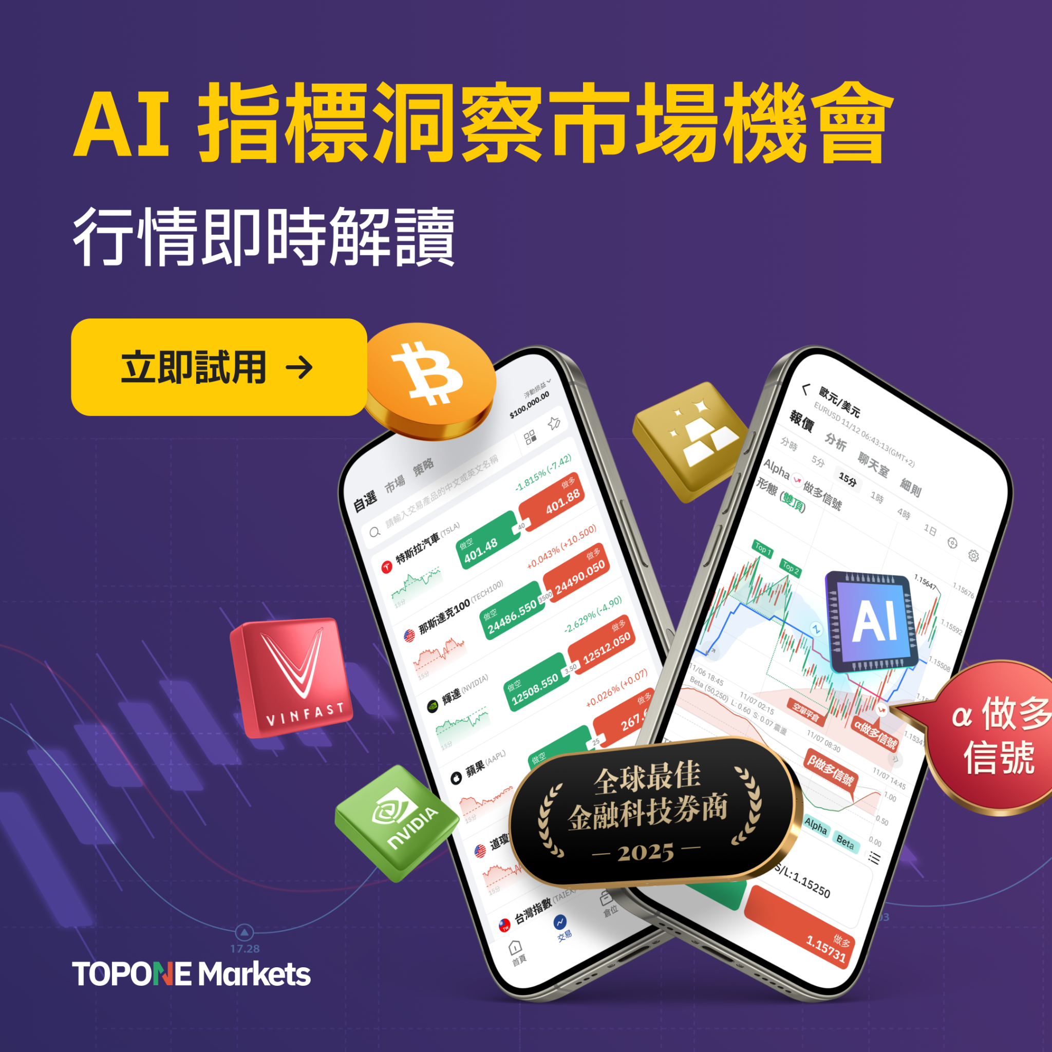 Bisaki Facebook ad: TOPONE Markets - AI Trade