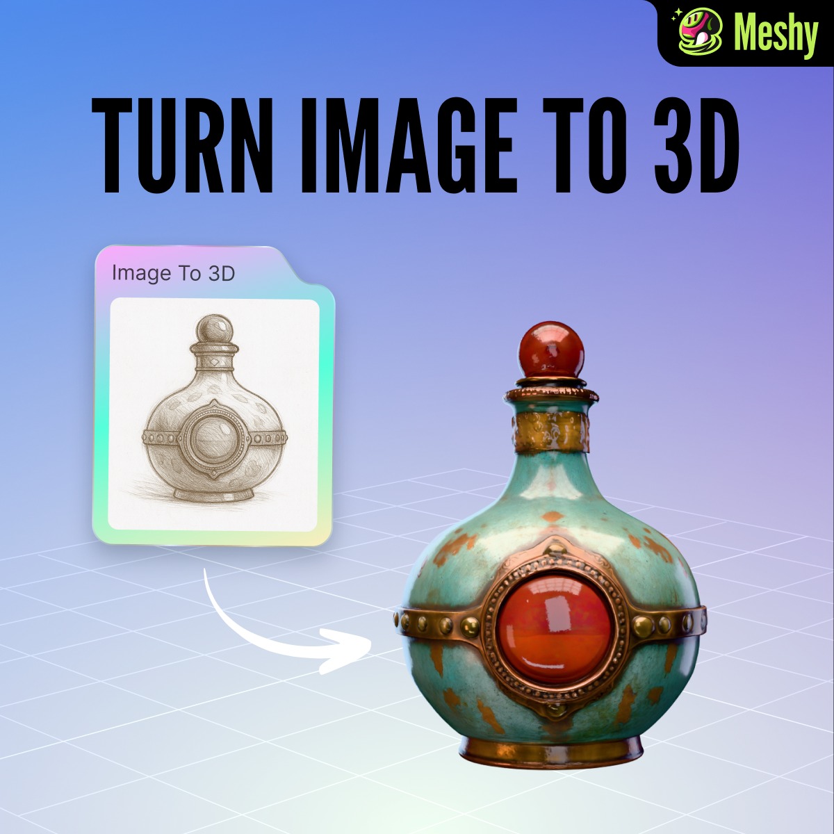 Meshy Facebook ad