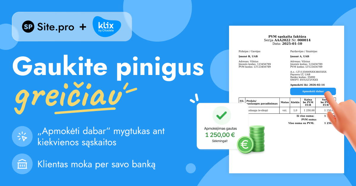 Site.pro - Apskaitos programa ir ERP Facebook ad