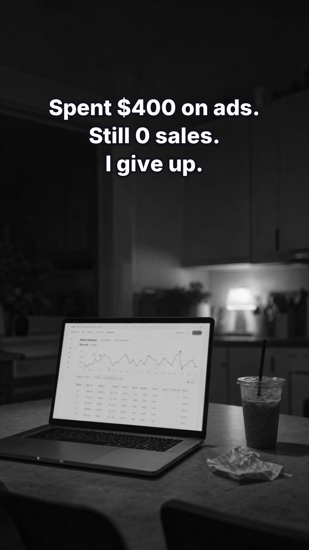trycrush.ai Facebook ad: Spent $400 on ads. Still 0 sales.