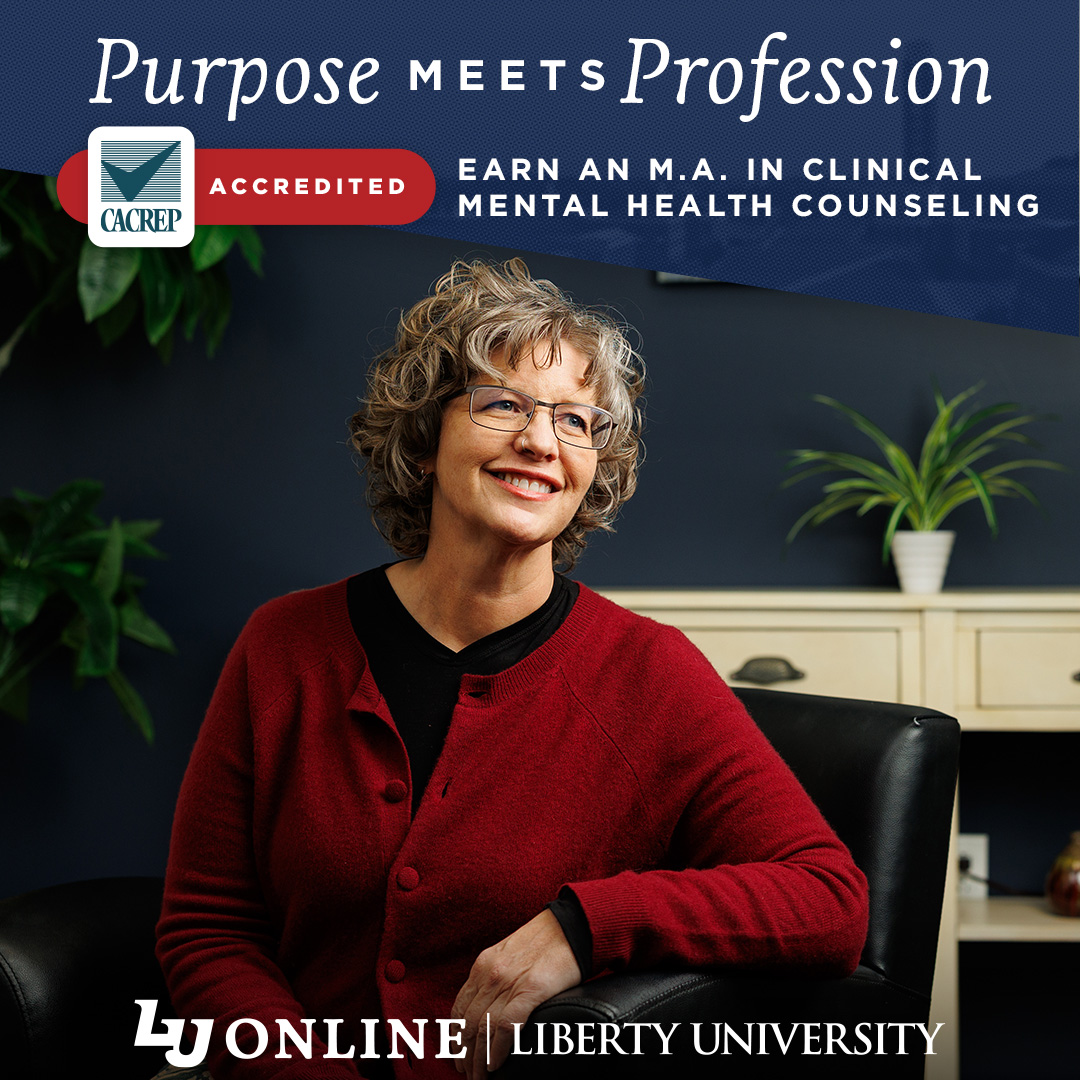 Liberty University Online Programs Facebook ad: CACREP Accredited