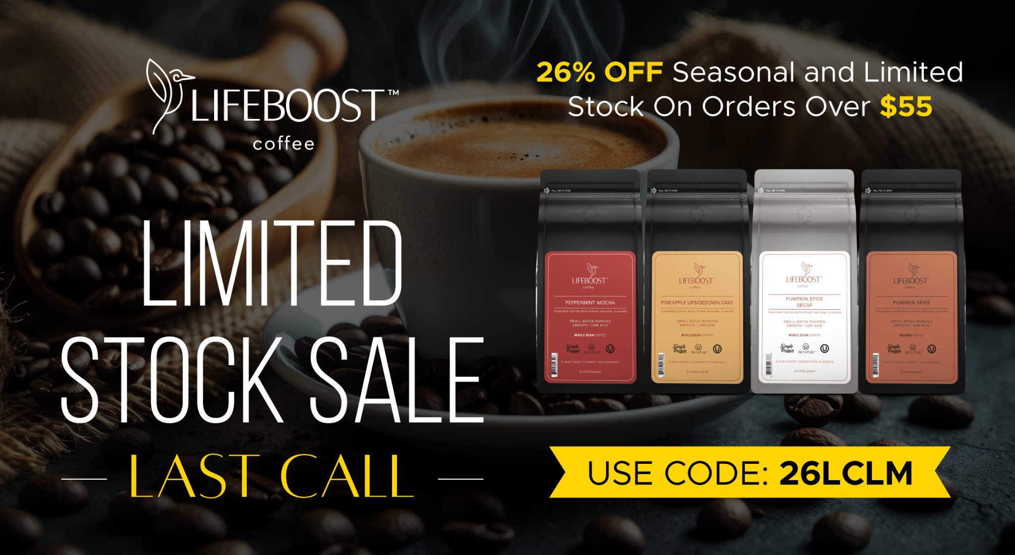 Lifeboost Coffee Facebook ad