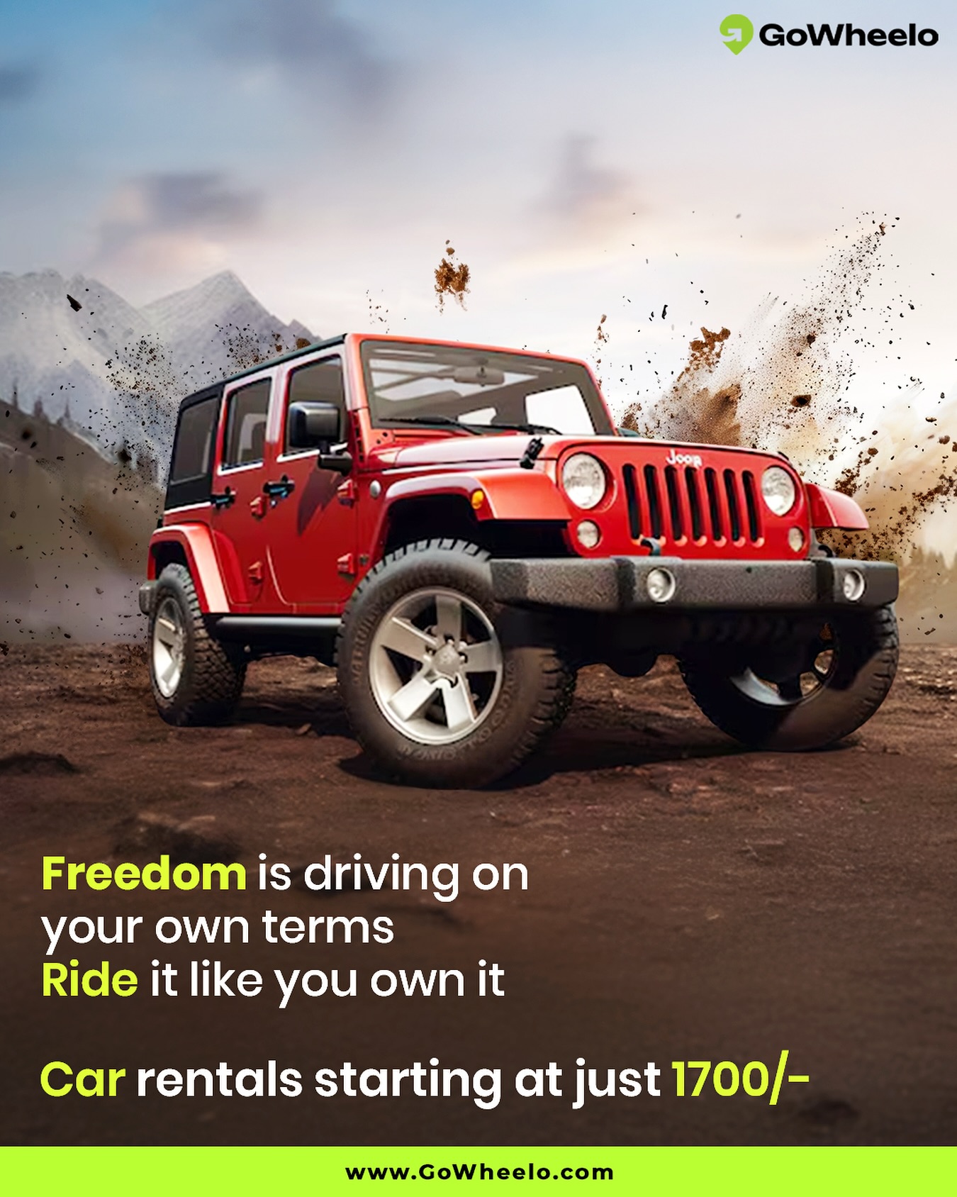 GoWheelo - Bike & Car Rentals Facebook ad