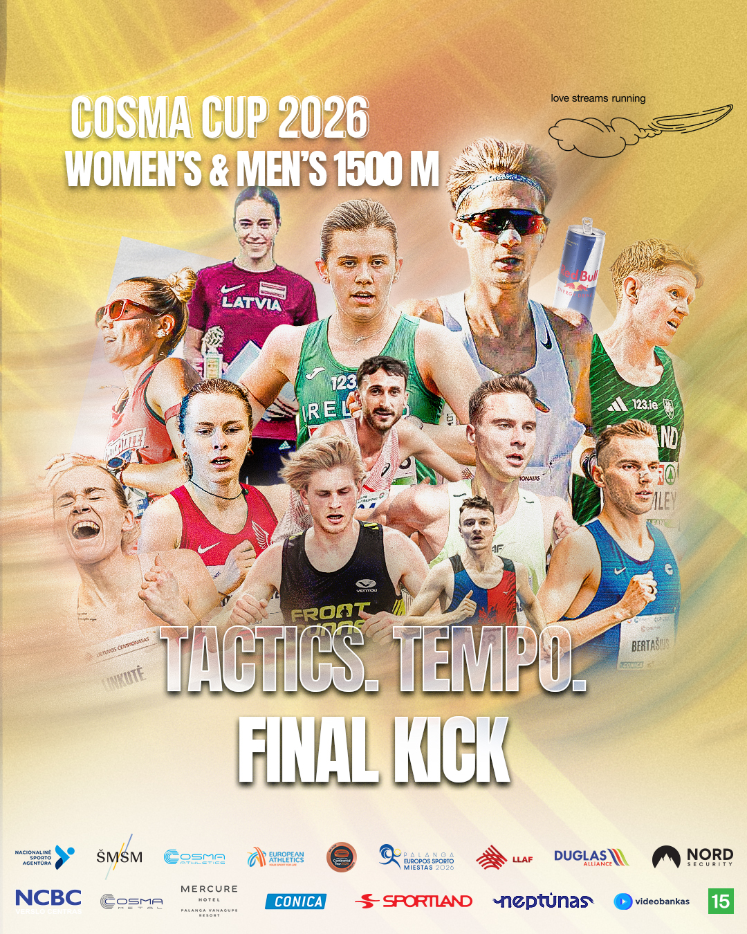 Sporto klubas Cosma Facebook ad: 1500 metrų, kai stadionas pradeda kaisti dar prieš…