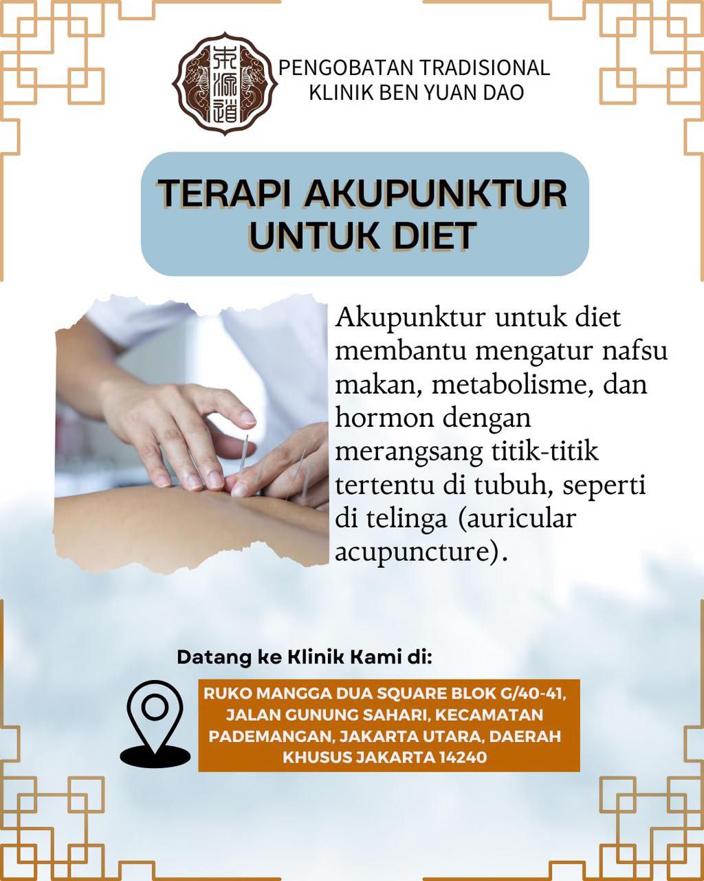 TCM Ben Yuan Dao Jakarta Pusat Facebook ad from Dec 4, 2025