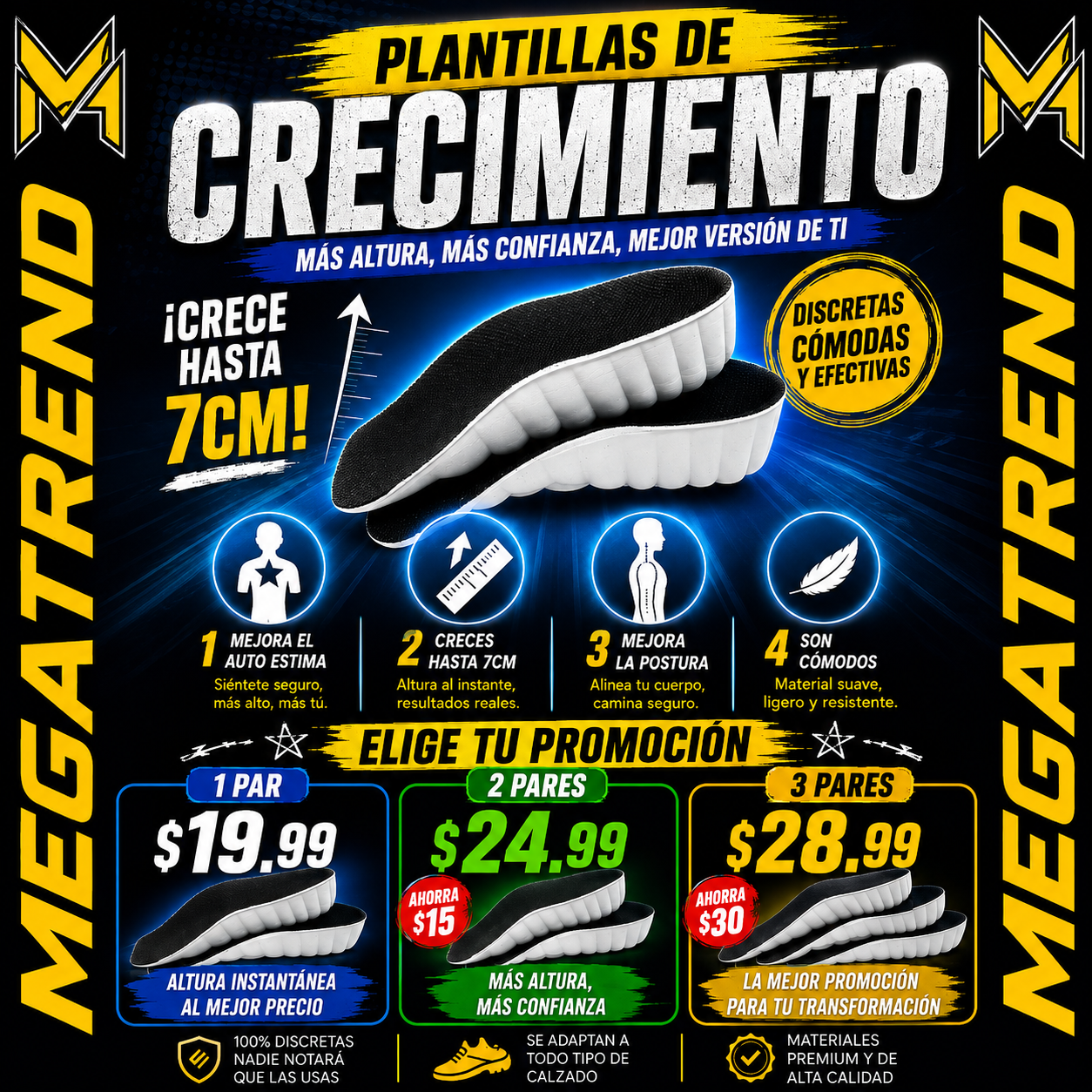 MegaTrend Facebook ad: PLANTILLAS DE CRECIMIENTO
