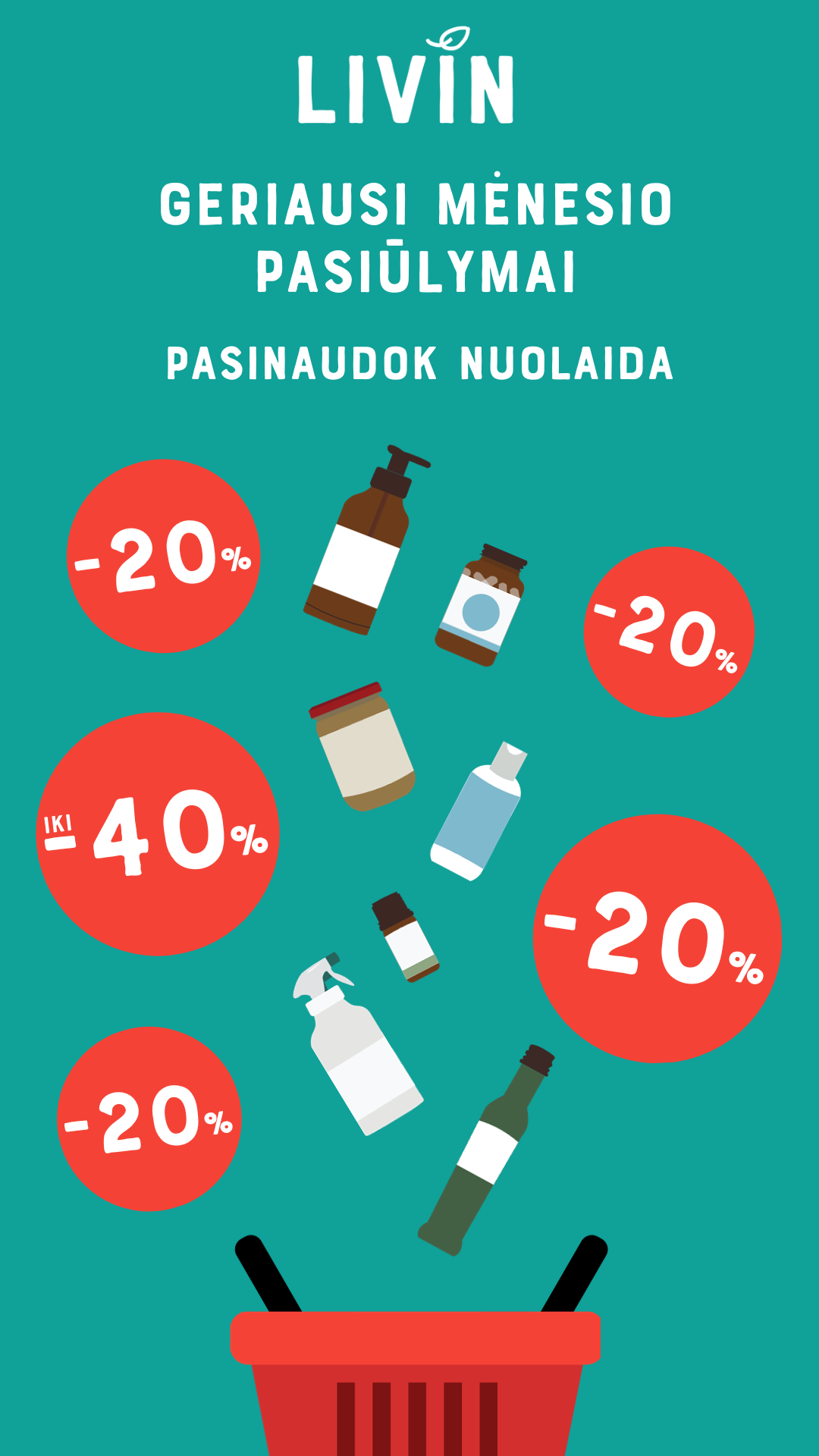 LIVIN sveiki produktai Facebook ad