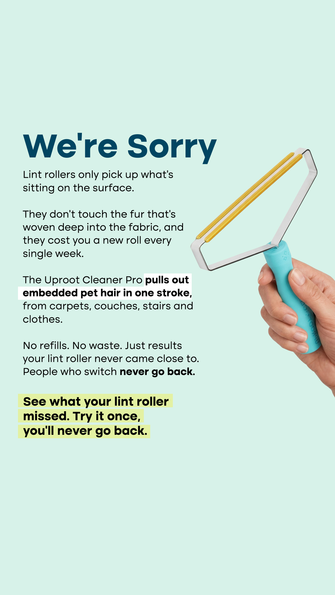 Uproot Clean Facebook ad